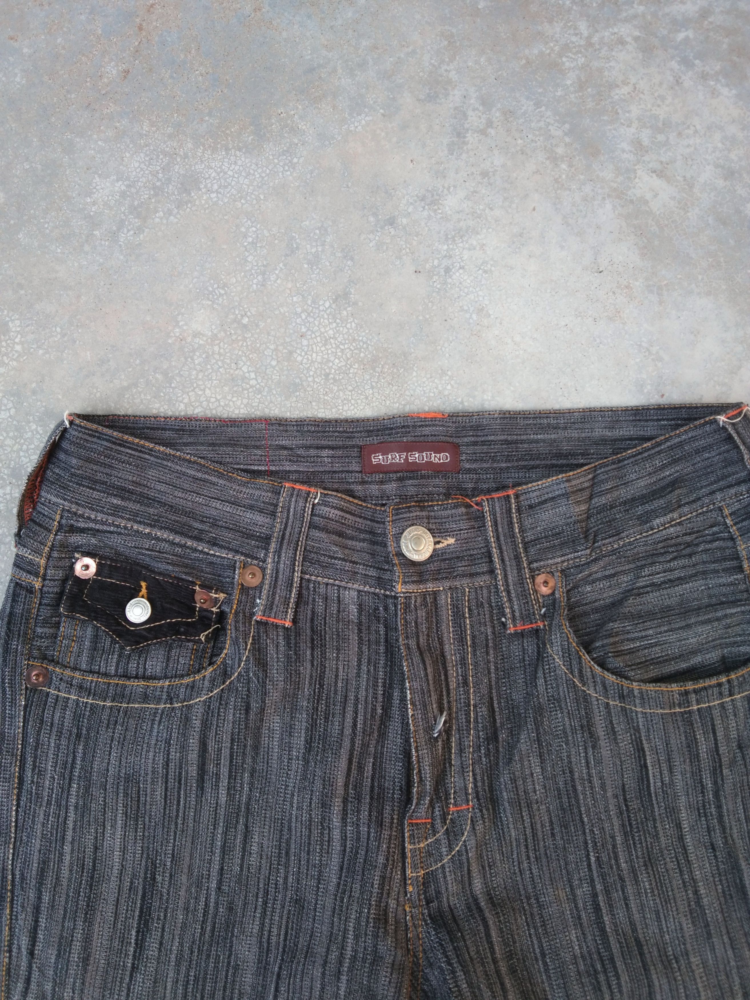 Japanese Brand × Jean Japanese Brand Jeans Surf Sound Pin Striped Denim 30x32 Size US 30 / EU 46 - 7 Thumbnail