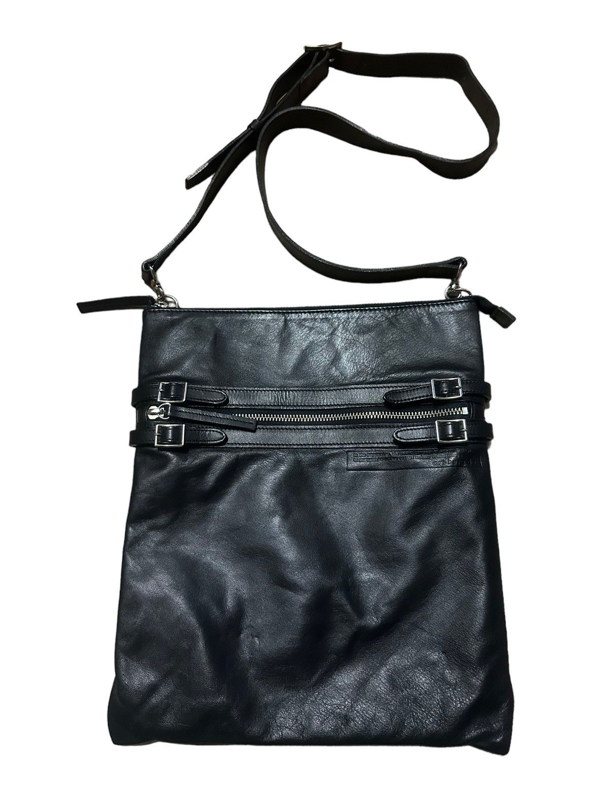 image of Vintage Art-Berg Do Leather Crossbody / Sling Bag in Black, Men's