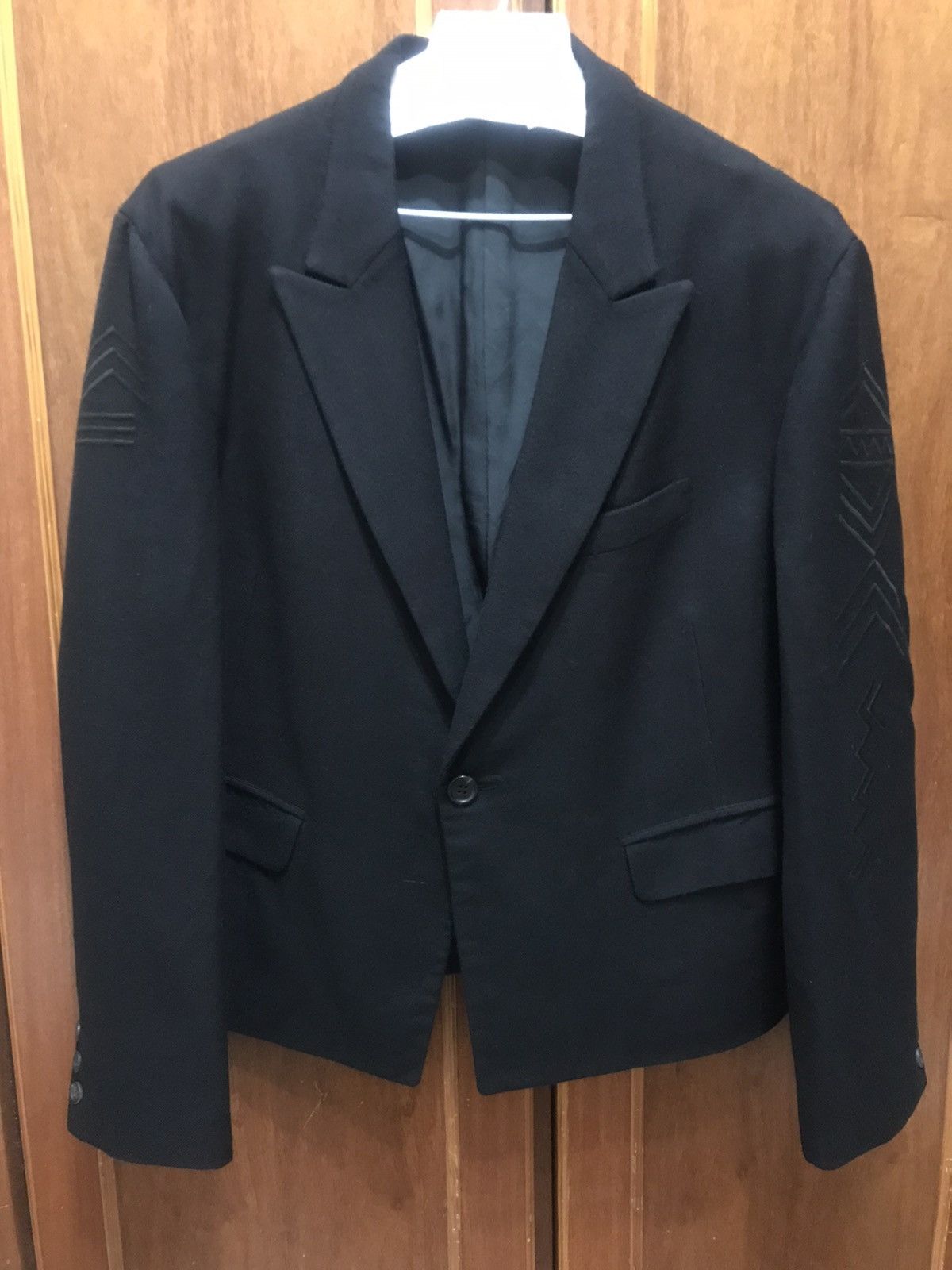 Yohji Yamamoto 90’s embroidered wool jacket Size 38R - 2 Thumbnail
