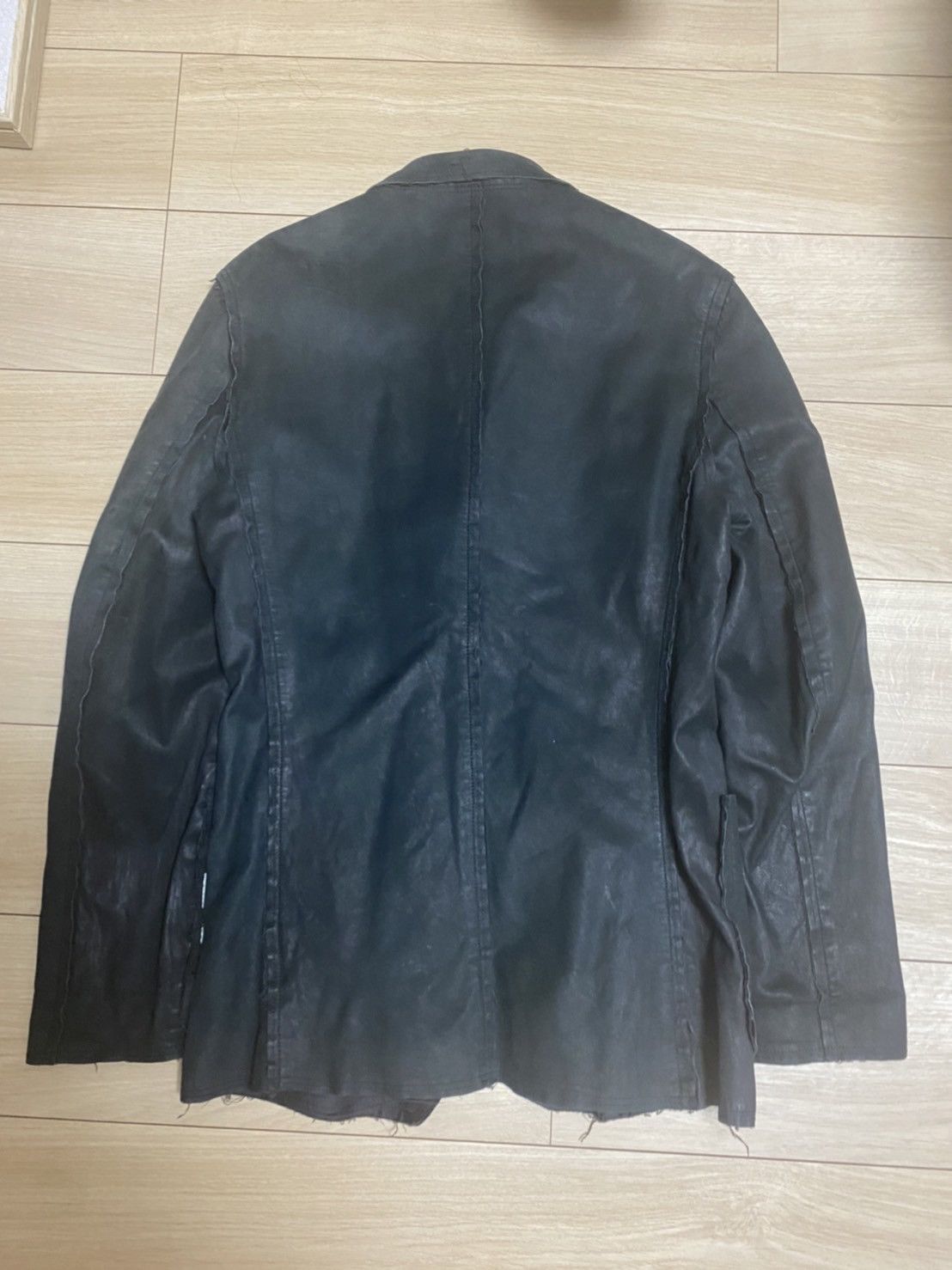 Comme des Garcons Homme Plus AW02 SILVER-PRINTED leather SUITS Size 36R - 3 Thumbnail