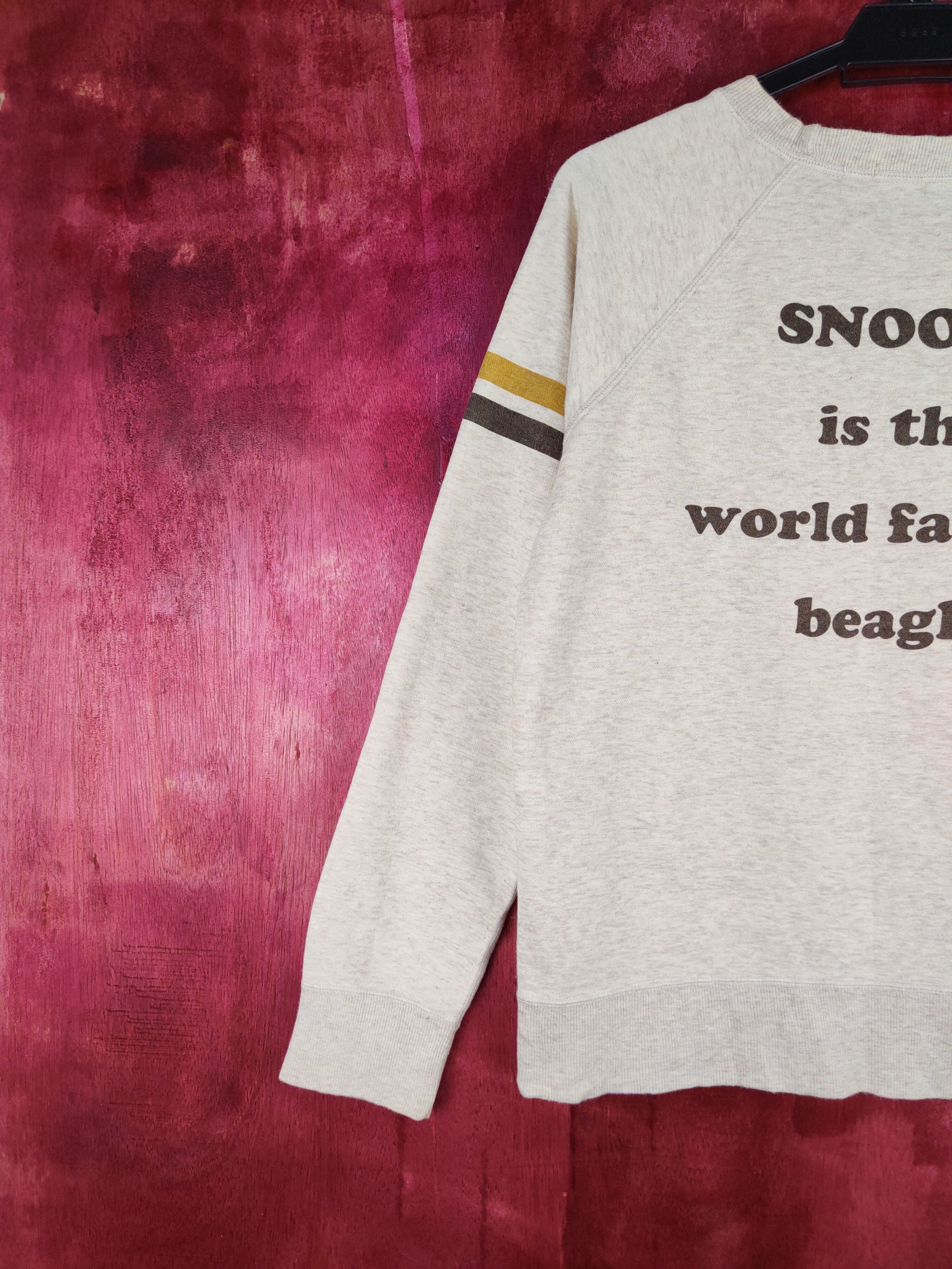 Peanuts Uniqlo Light Brown (Snoopy) vintage Sweatshirt #177B Size L / US 10 / IT 46 - 10 Thumbnail