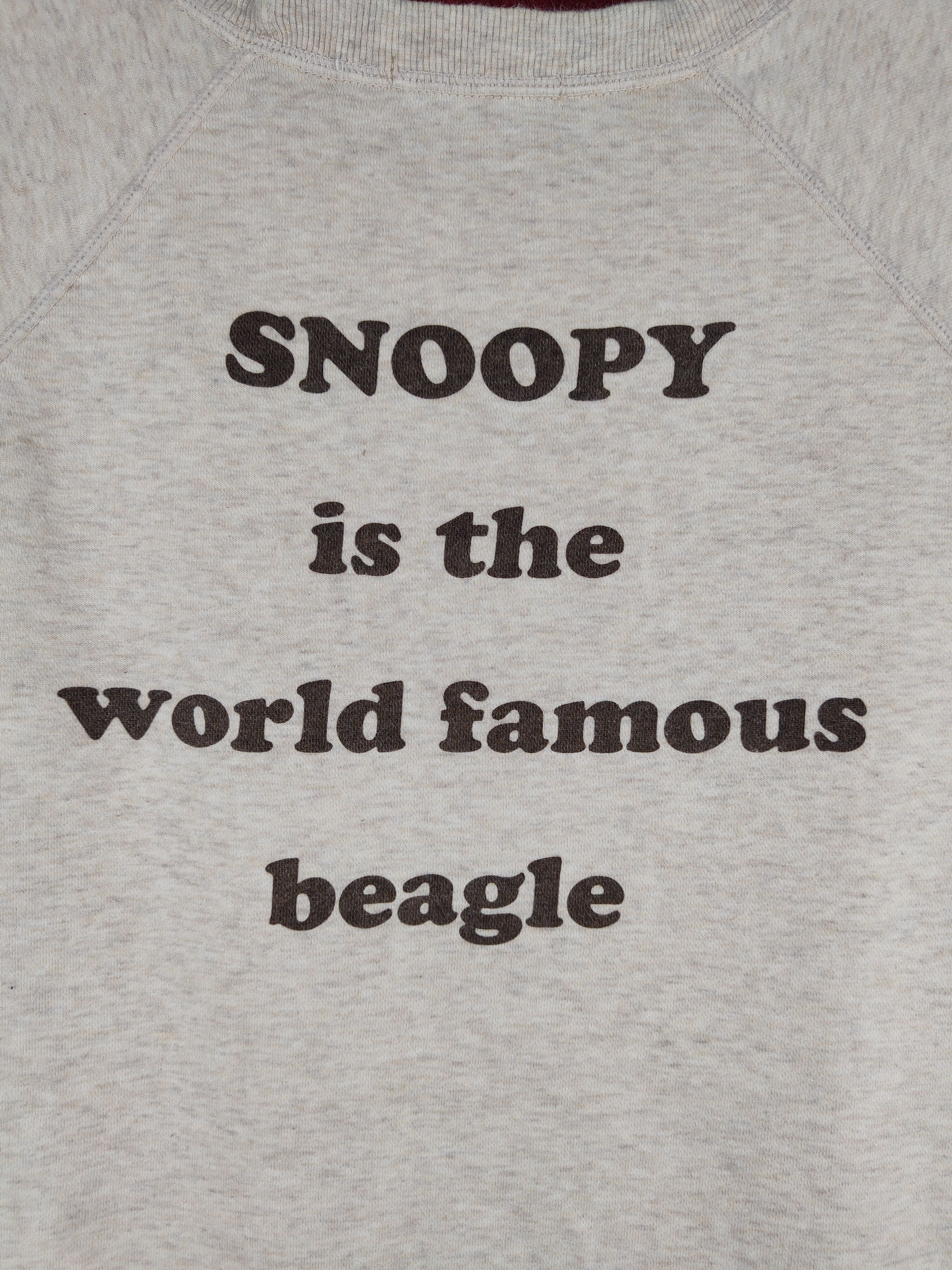 Peanuts Uniqlo Light Brown (Snoopy) vintage Sweatshirt #177B Size L / US 10 / IT 46 - 8 Thumbnail