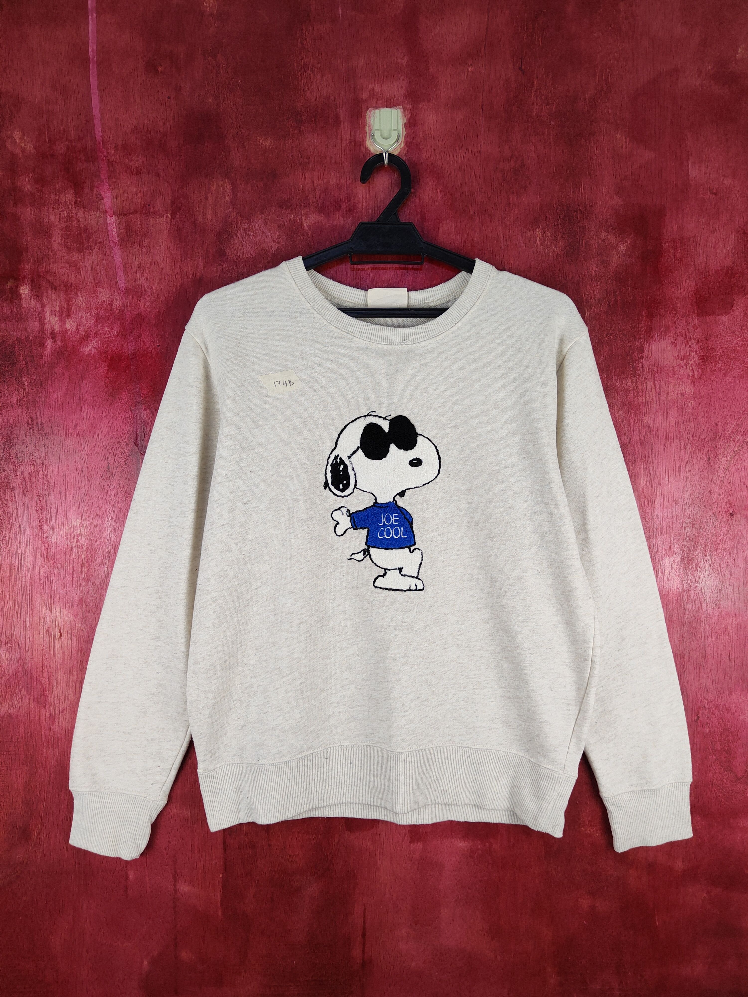 Peanuts Peanuts Cream (Joe Cool) vintage Sweatshirt #174B Size L / US 10 / IT 46 - 1 Thumbnail