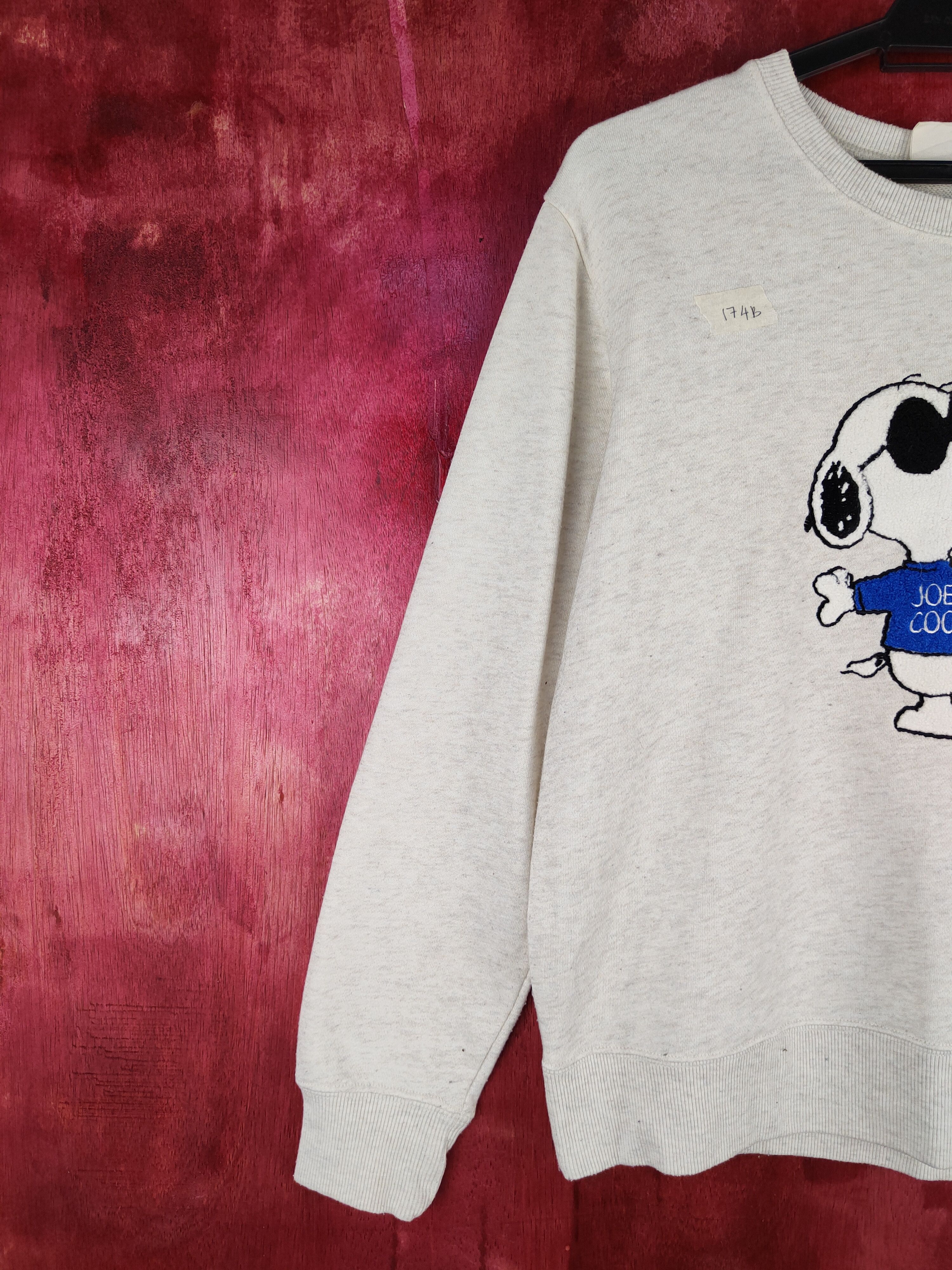 Peanuts Peanuts Cream (Joe Cool) vintage Sweatshirt #174B Size L / US 10 / IT 46 - 4 Thumbnail