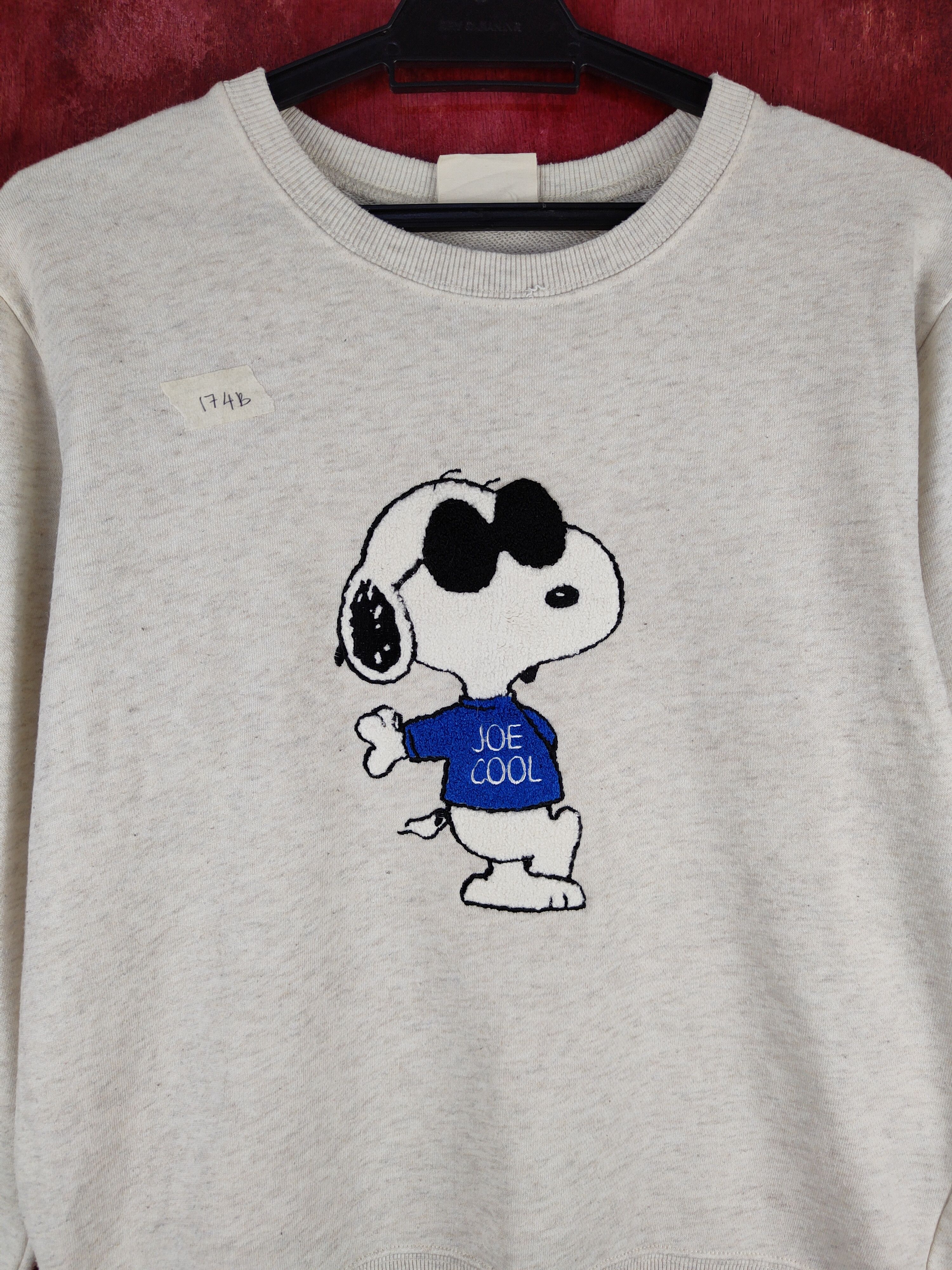 Peanuts Peanuts Cream (Joe Cool) vintage Sweatshirt #174B Size L / US 10 / IT 46 - 2 Thumbnail