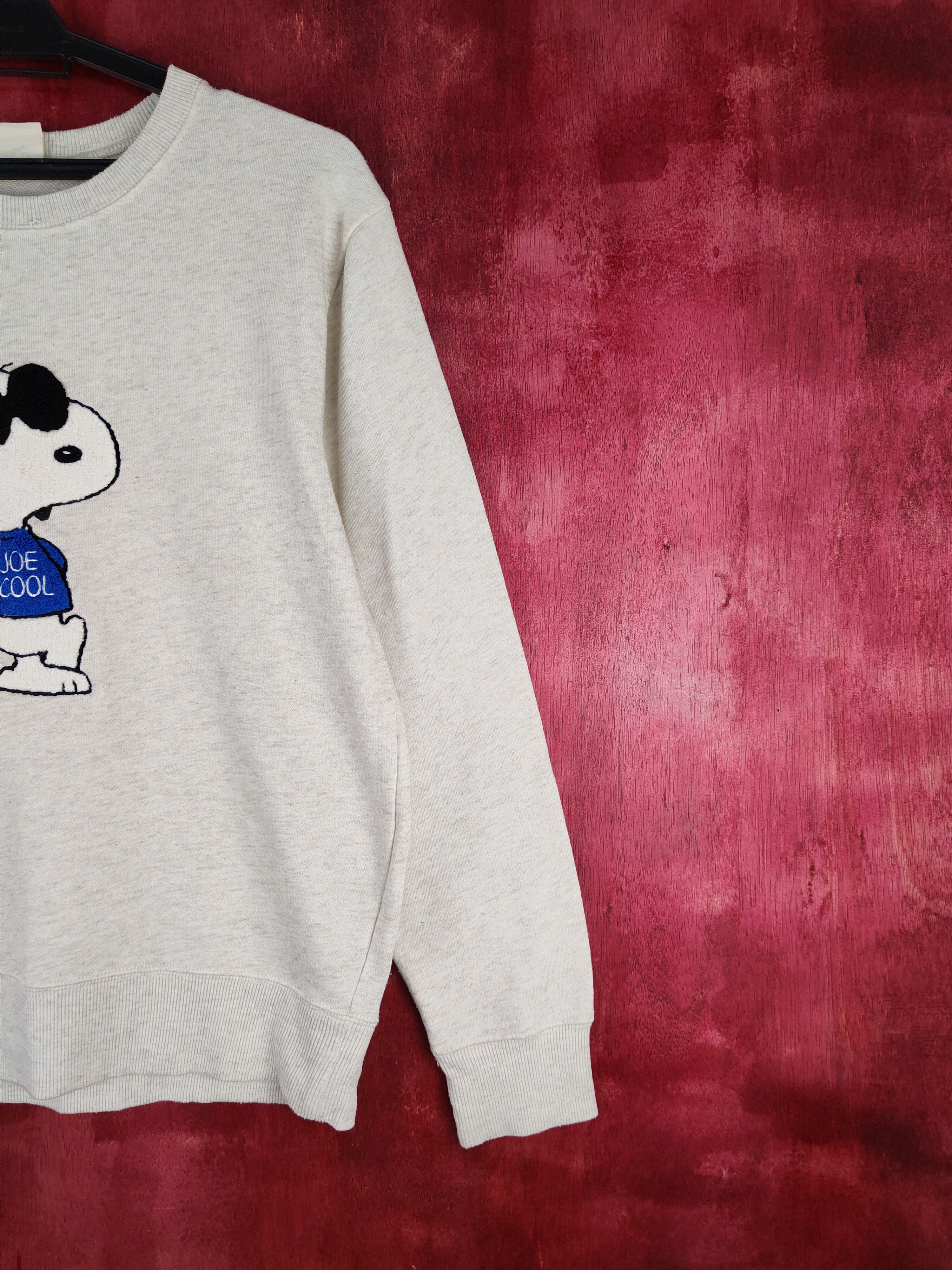 Peanuts Peanuts Cream (Joe Cool) vintage Sweatshirt #174B Size L / US 10 / IT 46 - 6 Thumbnail