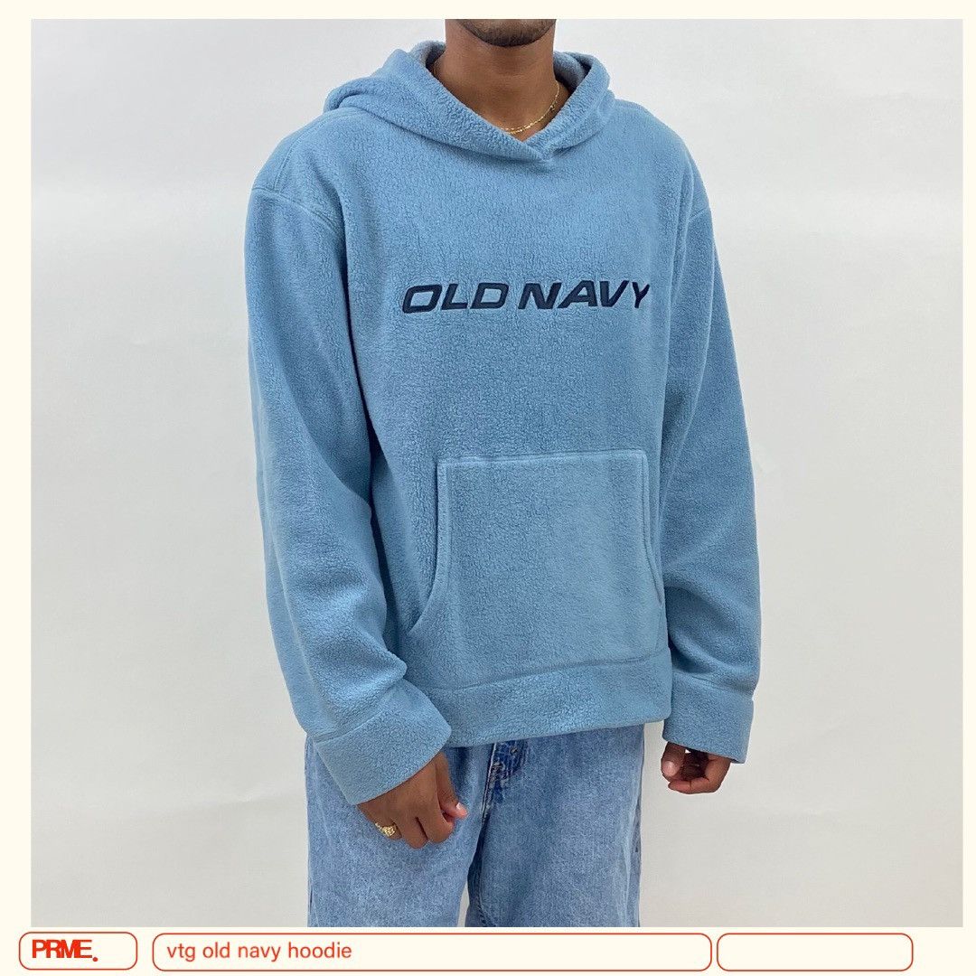 Old Navy vintage Y2K OLD NAVY Fleece spellout sweater hoodie Size US XL / EU 56 / 4 - 4 Thumbnail