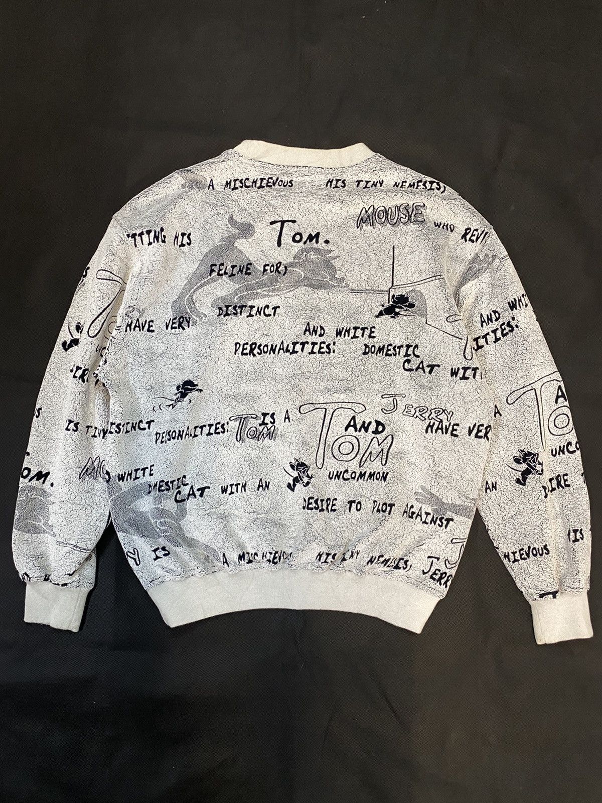 Cartoon Network × Vintage × Warner Bros Vintage Tom and Jerry Sweatshirt Fleece Fullprint Size US M / EU 48-50 / 2 - 9 Thumbnail