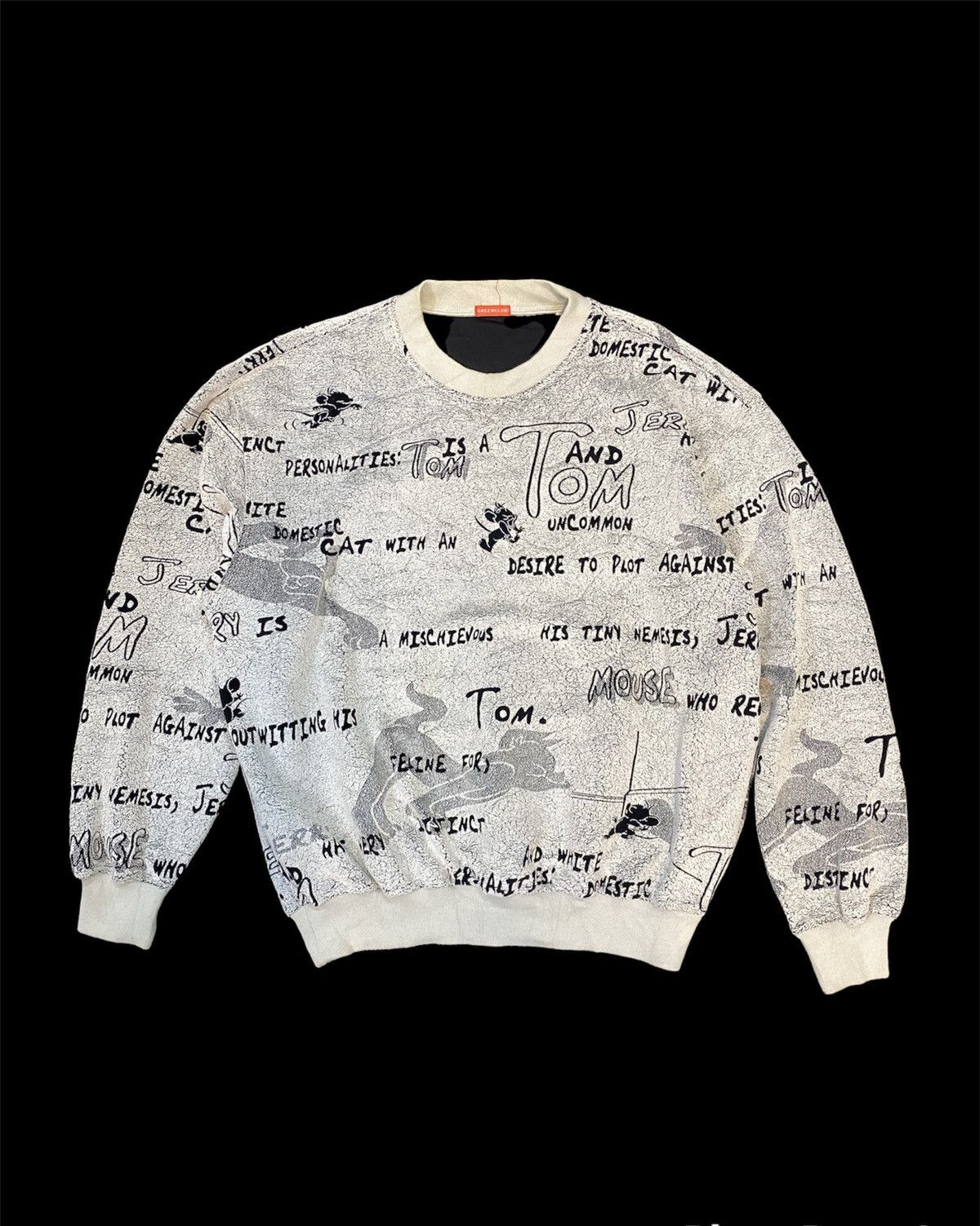 Cartoon Network × Vintage × Warner Bros Vintage Tom and Jerry Sweatshirt Fleece Fullprint Size US M / EU 48-50 / 2 - 1 Thumbnail