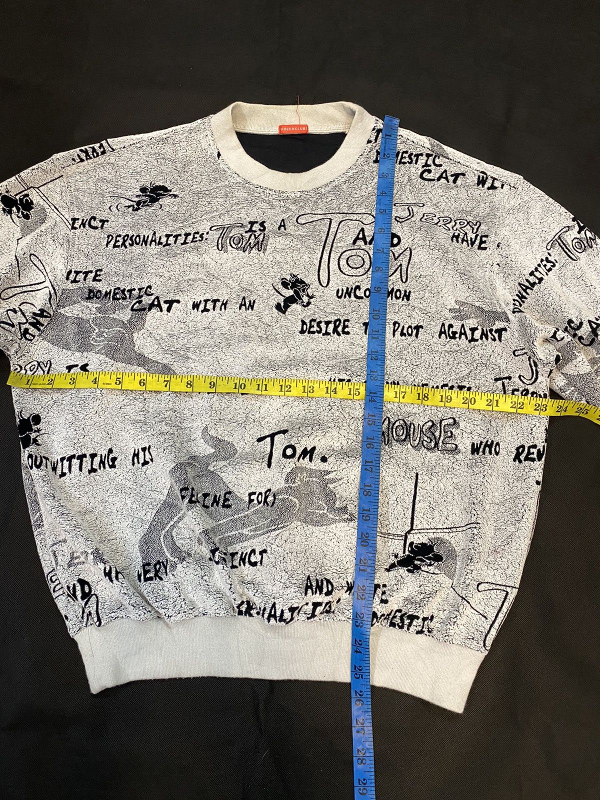 Cartoon Network × Vintage × Warner Bros Vintage Tom and Jerry Sweatshirt Fleece Fullprint Size US M / EU 48-50 / 2 - 11 Thumbnail