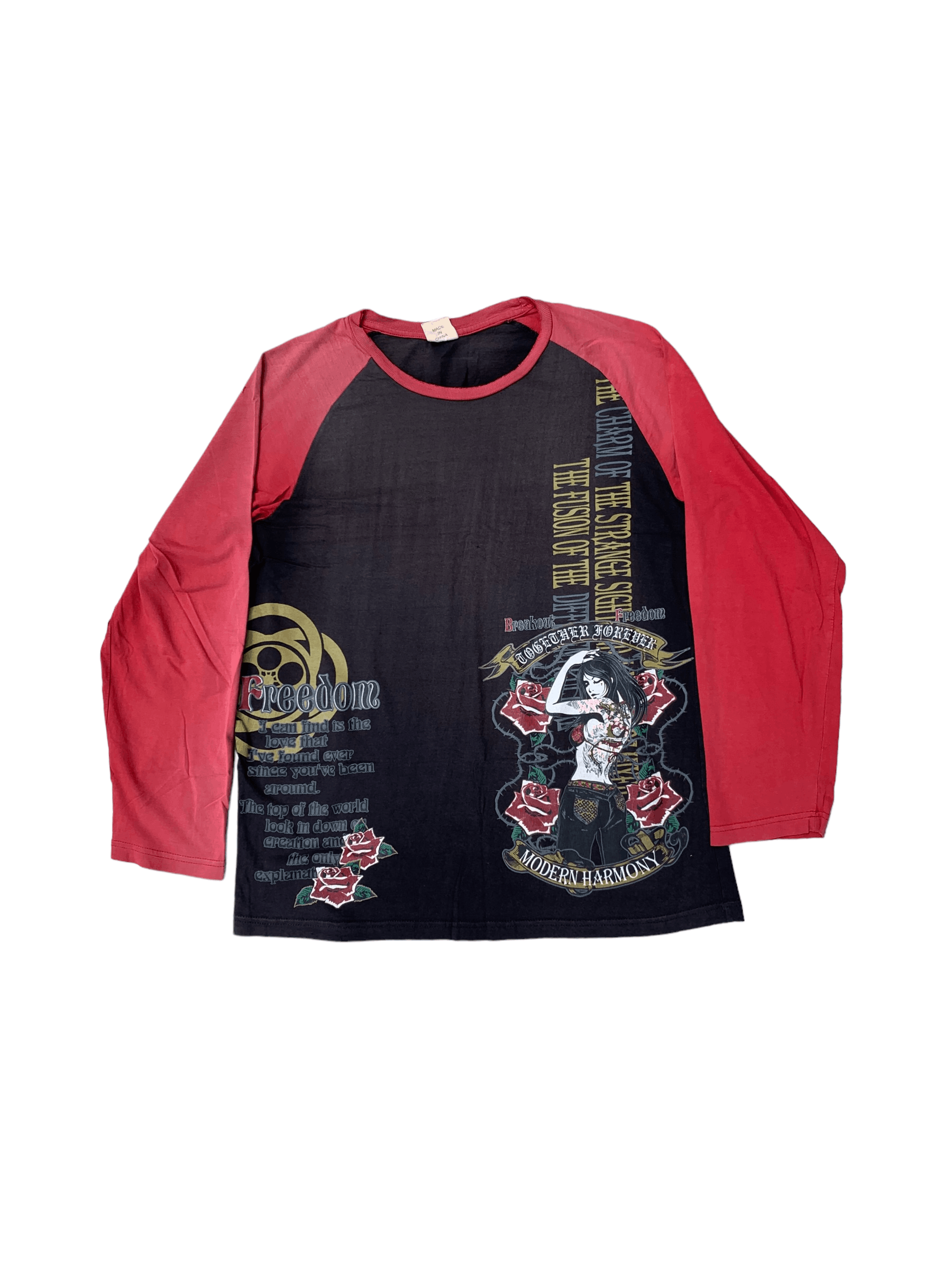 Vintage Vintage Sakura Girl Sukajan Graphic Gradient Faded LS Tee Size US L / EU 52-54 / 3 - 2 Thumbnail