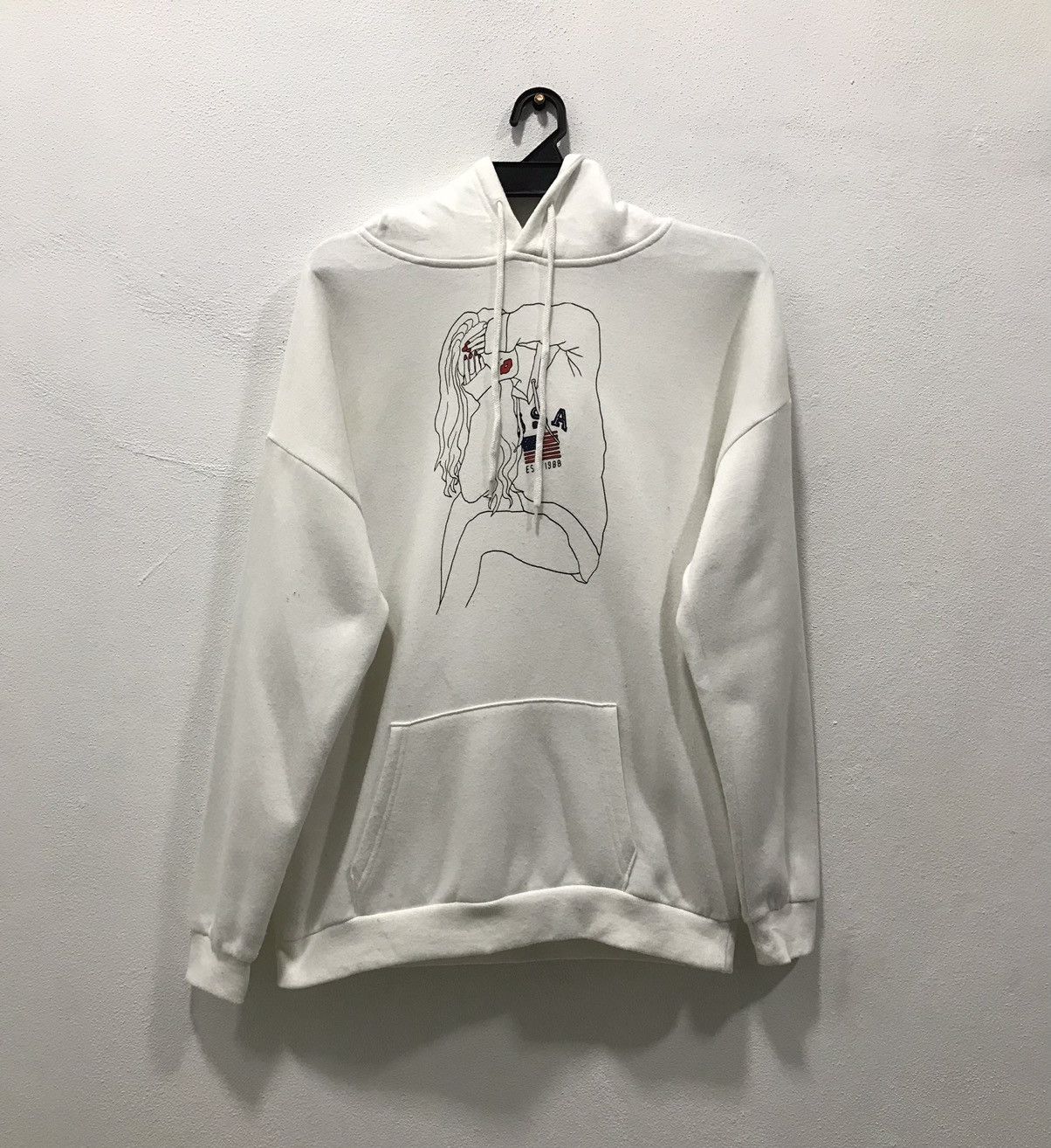 image of Designer Browny Hoodies in White, Men's (Size Large)