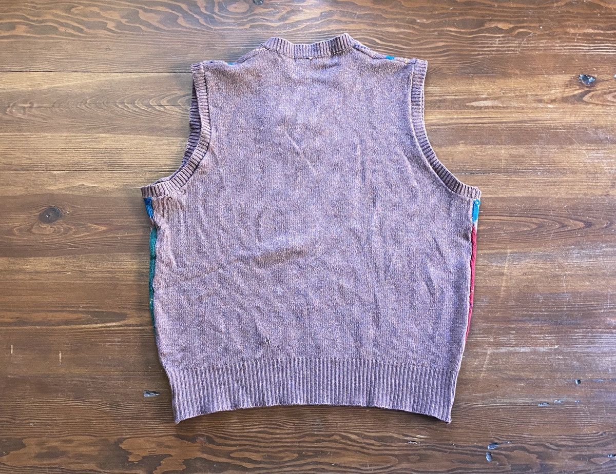 John Weitz × Vintage Vintage 90’s John Weitz Big Argyle Lambswool Sweater Vest Size US XL / EU 56 / 4 - 5 Thumbnail