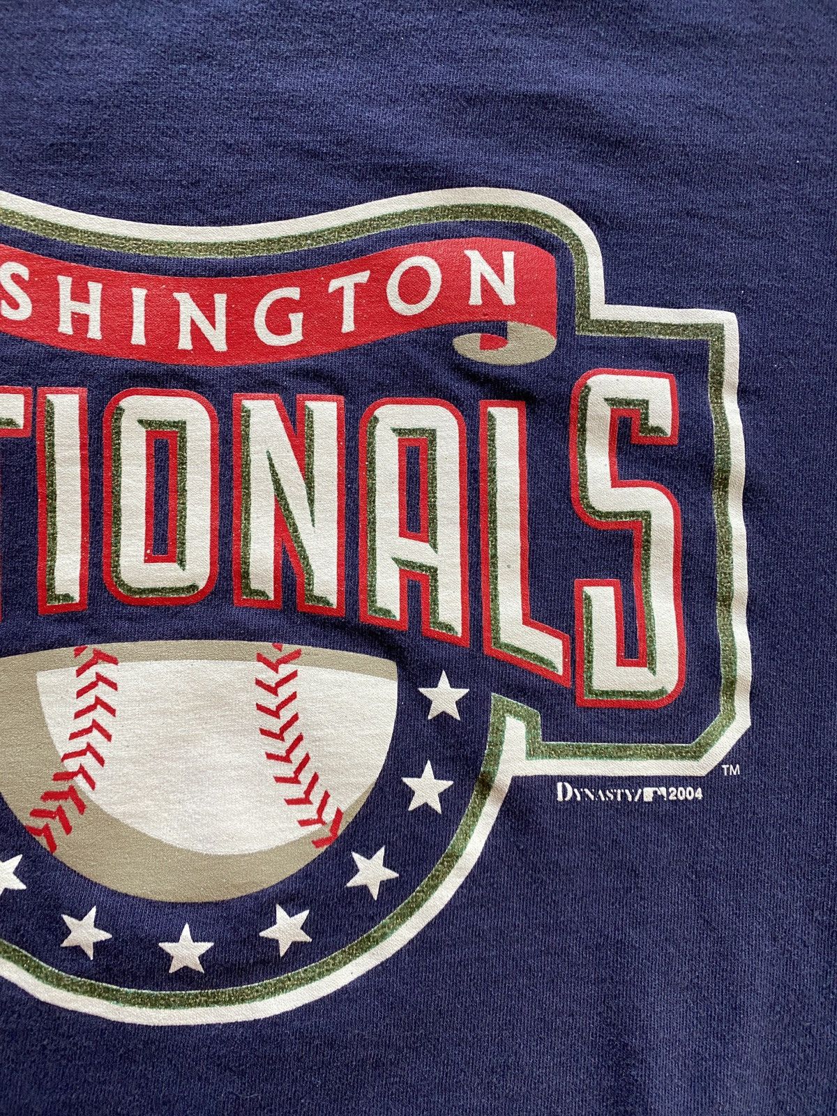 MLB Vintage 2004 Y2K Washington Nationals Navy Tee T-Shirt Size US XL / EU 56 / 4 - 3 Thumbnail
