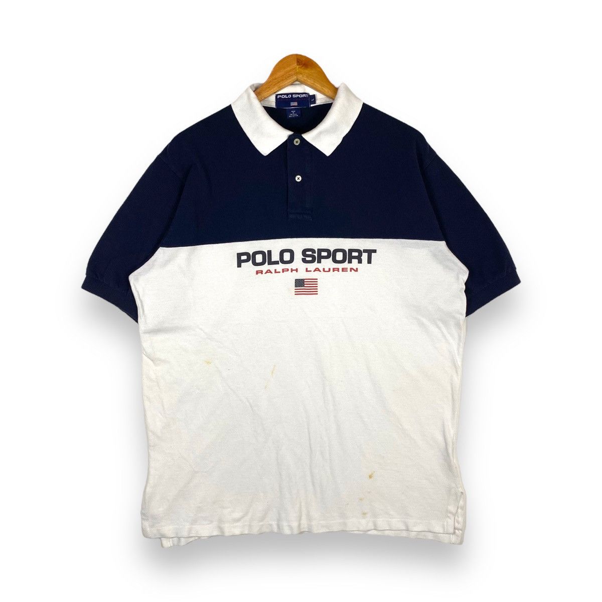 Lo Life × Polo Ralph Lauren × Vintage VINTAGE POLO SPORT RALPH LAUREN TWO TONES POLO TEE Size US L / EU 52-54 / 3 - 1 Thumbnail