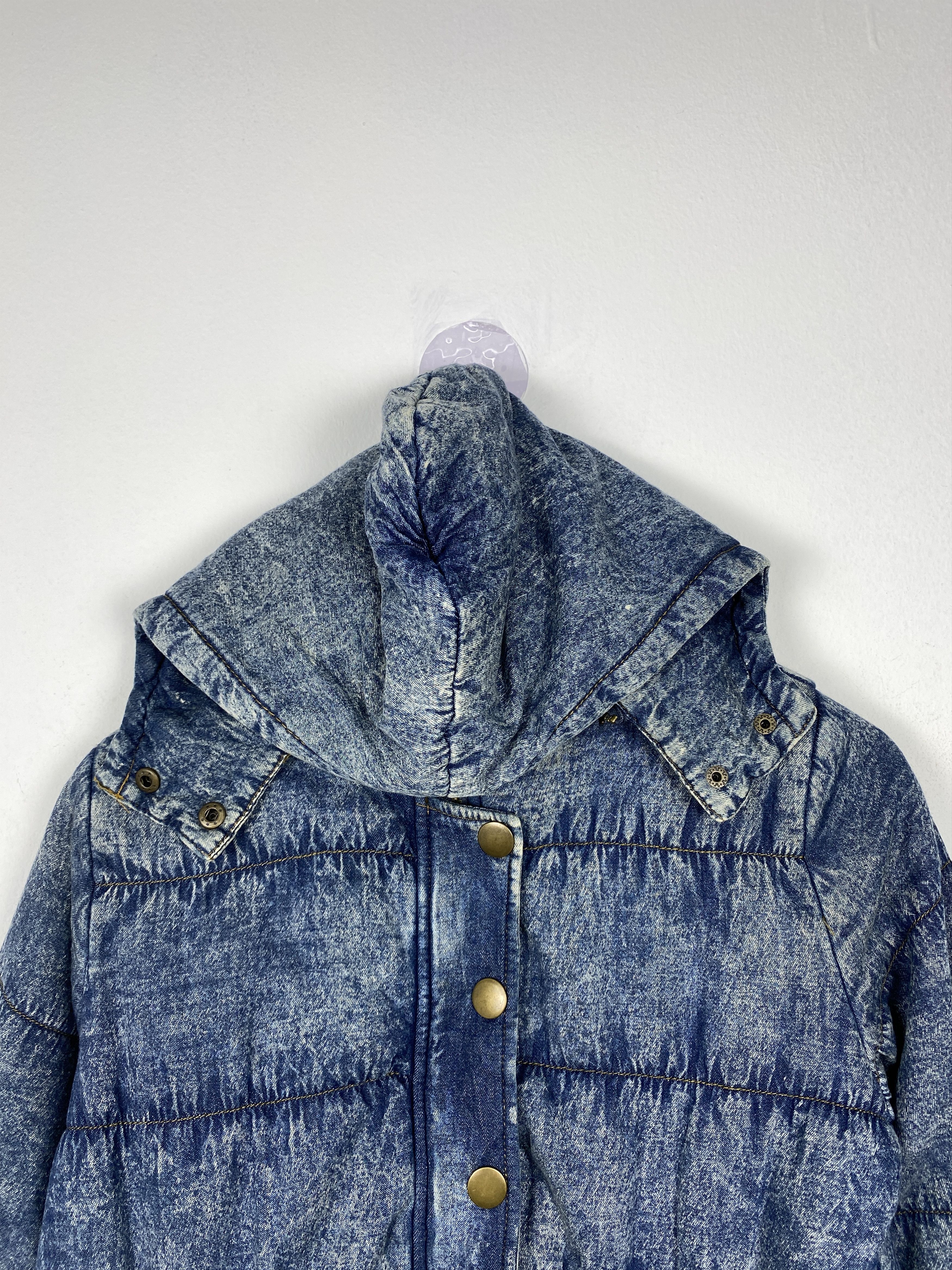 Japanese Brand Vintage GRACIA Distressed Puffer Jeans style Jacket J1123 Size S / US 4 / IT 40 - 2 Thumbnail