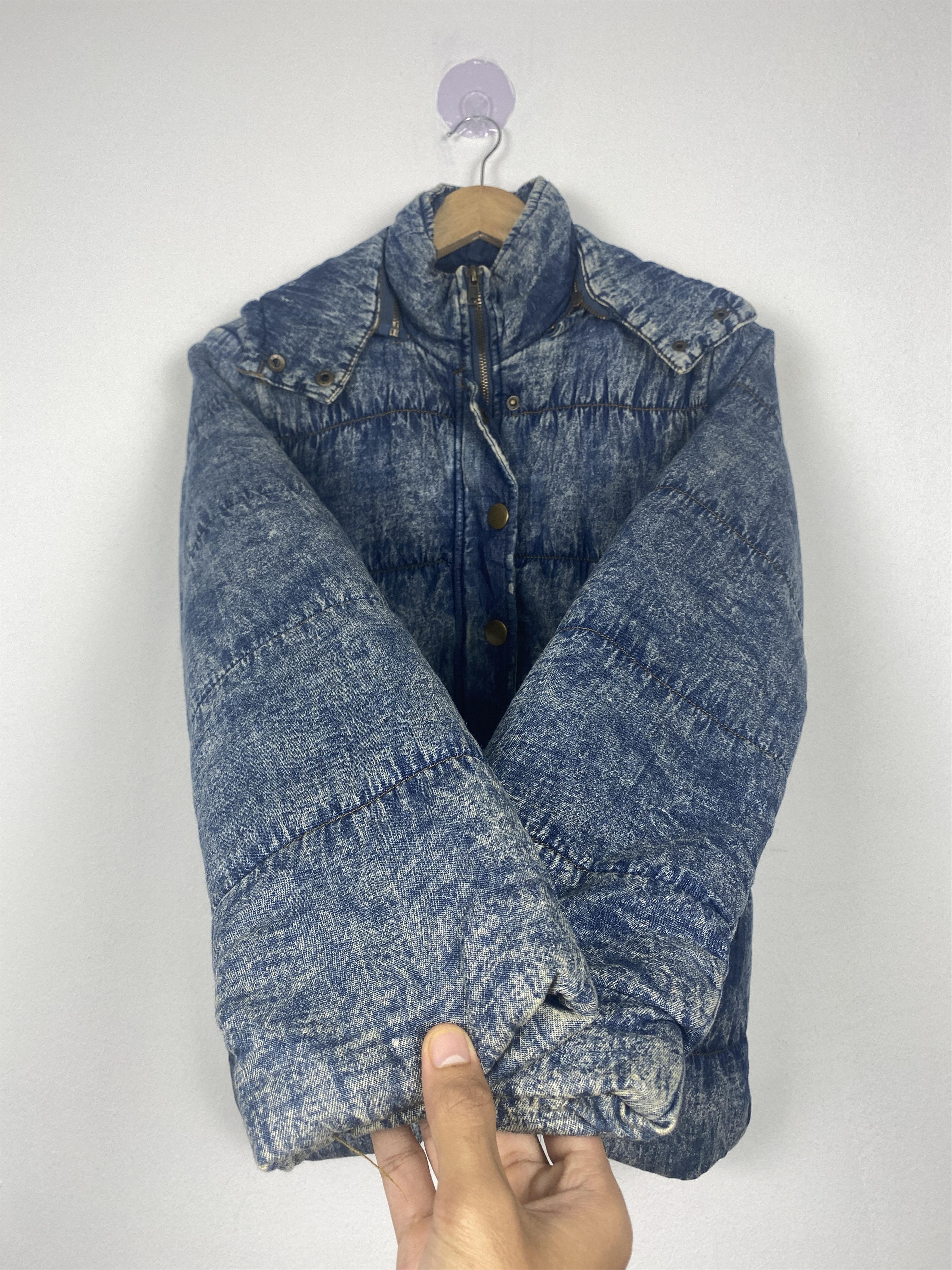 Japanese Brand Vintage GRACIA Distressed Puffer Jeans style Jacket J1123 Size S / US 4 / IT 40 - 5 Thumbnail