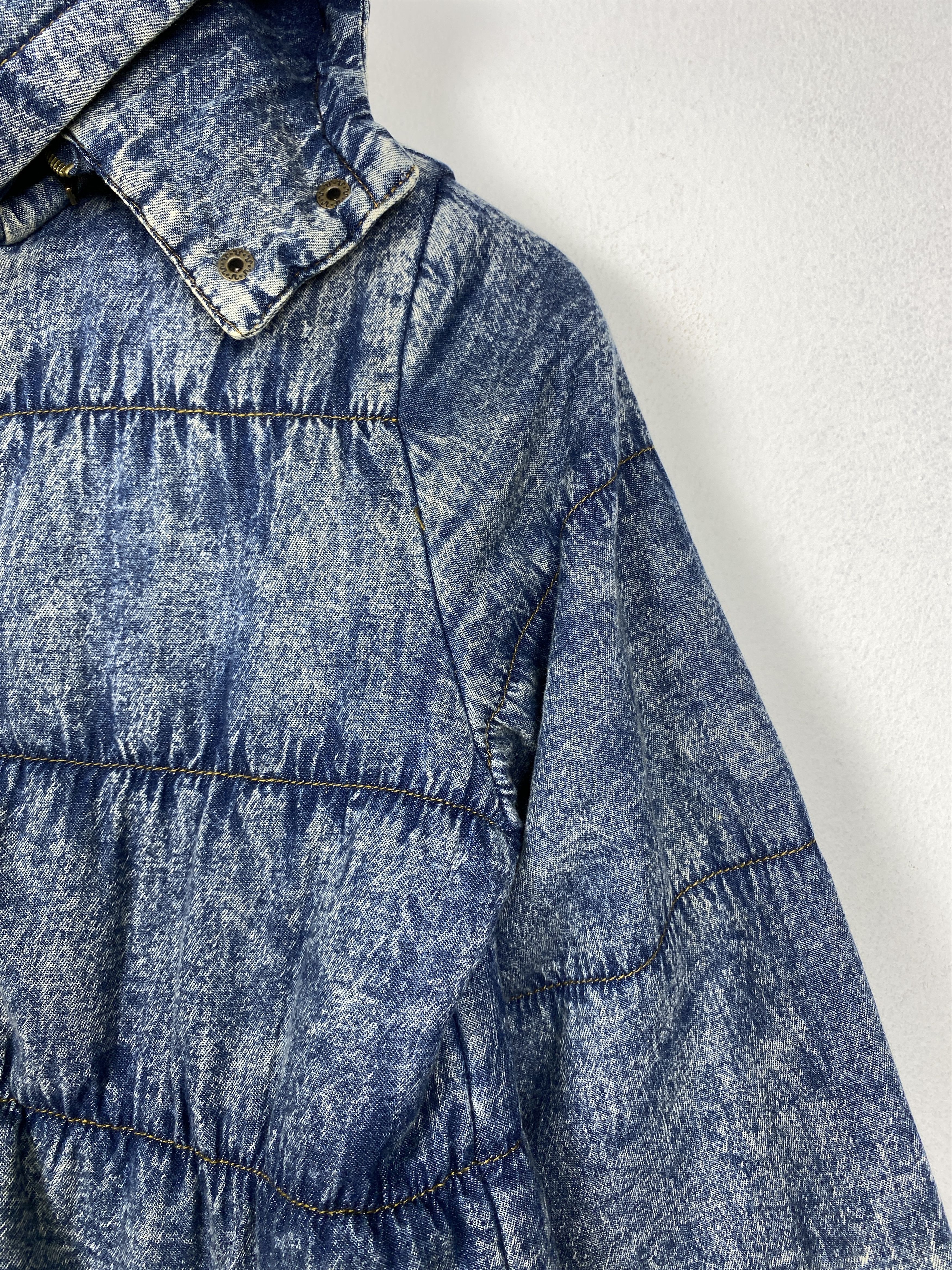 Japanese Brand Vintage GRACIA Distressed Puffer Jeans style Jacket J1123 Size S / US 4 / IT 40 - 3 Thumbnail
