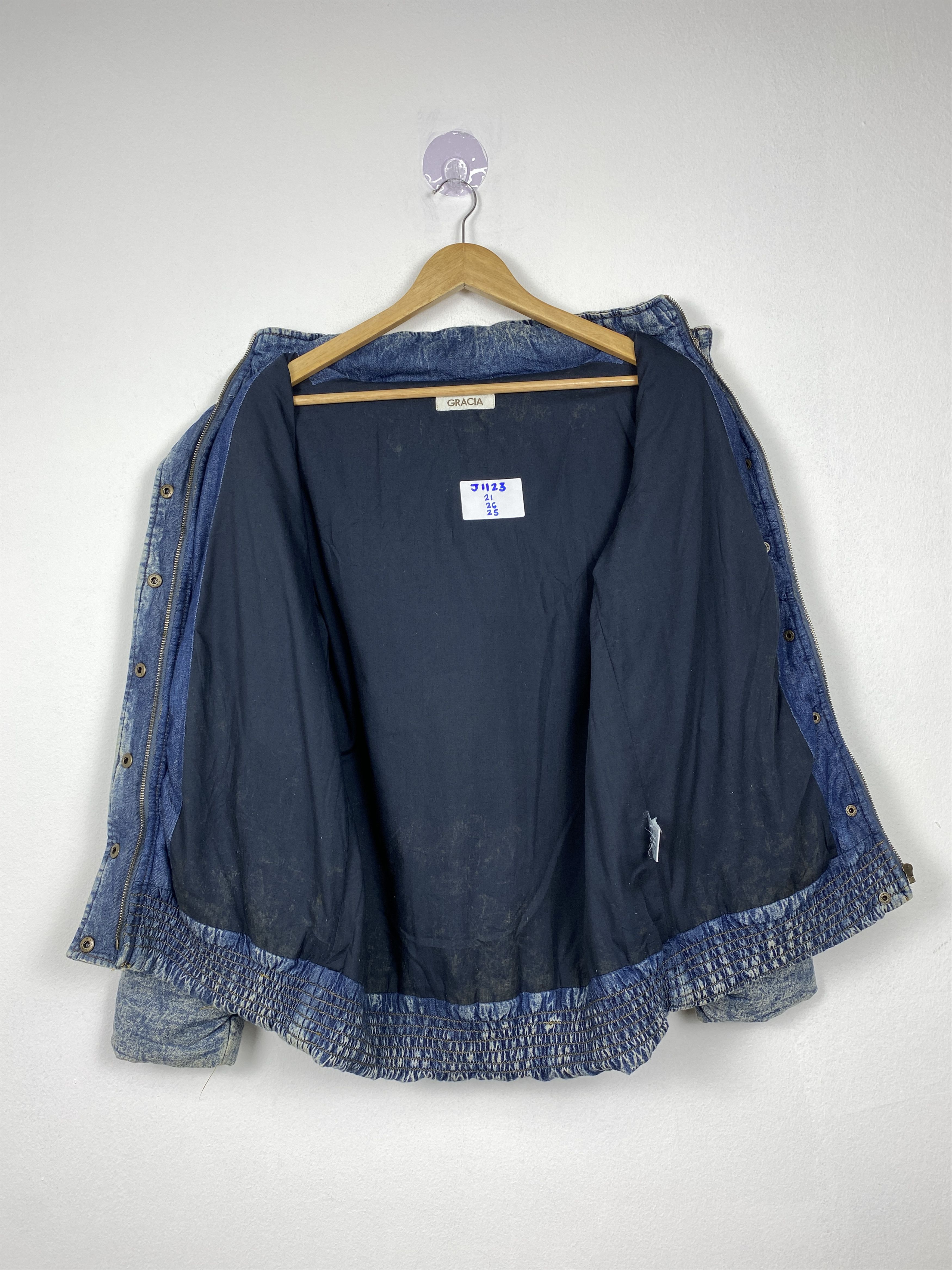 Japanese Brand Vintage GRACIA Distressed Puffer Jeans style Jacket J1123 Size S / US 4 / IT 40 - 8 Thumbnail