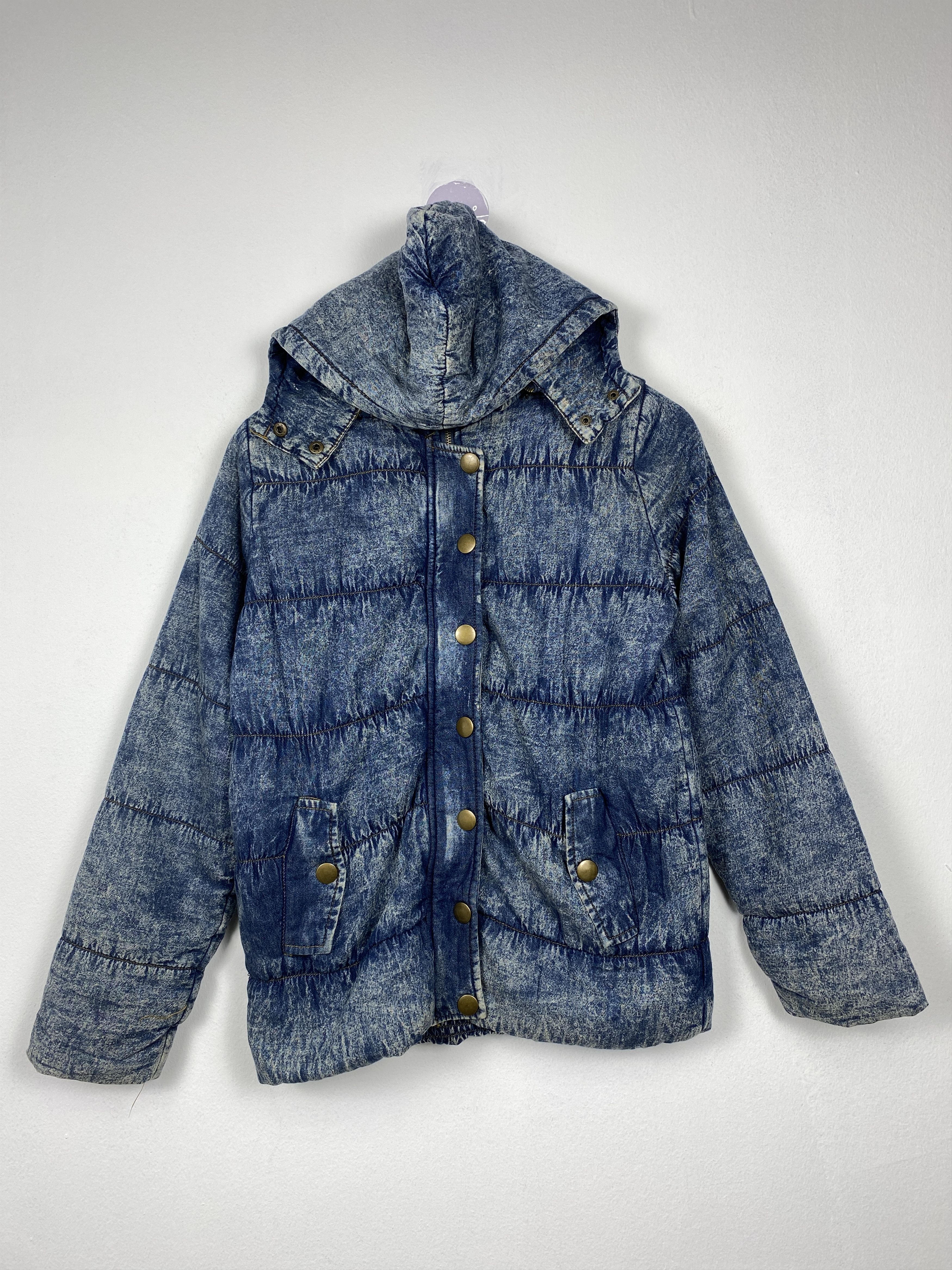 Vintage GRACIA Distressed Puffer Jeans style Jacket J1123