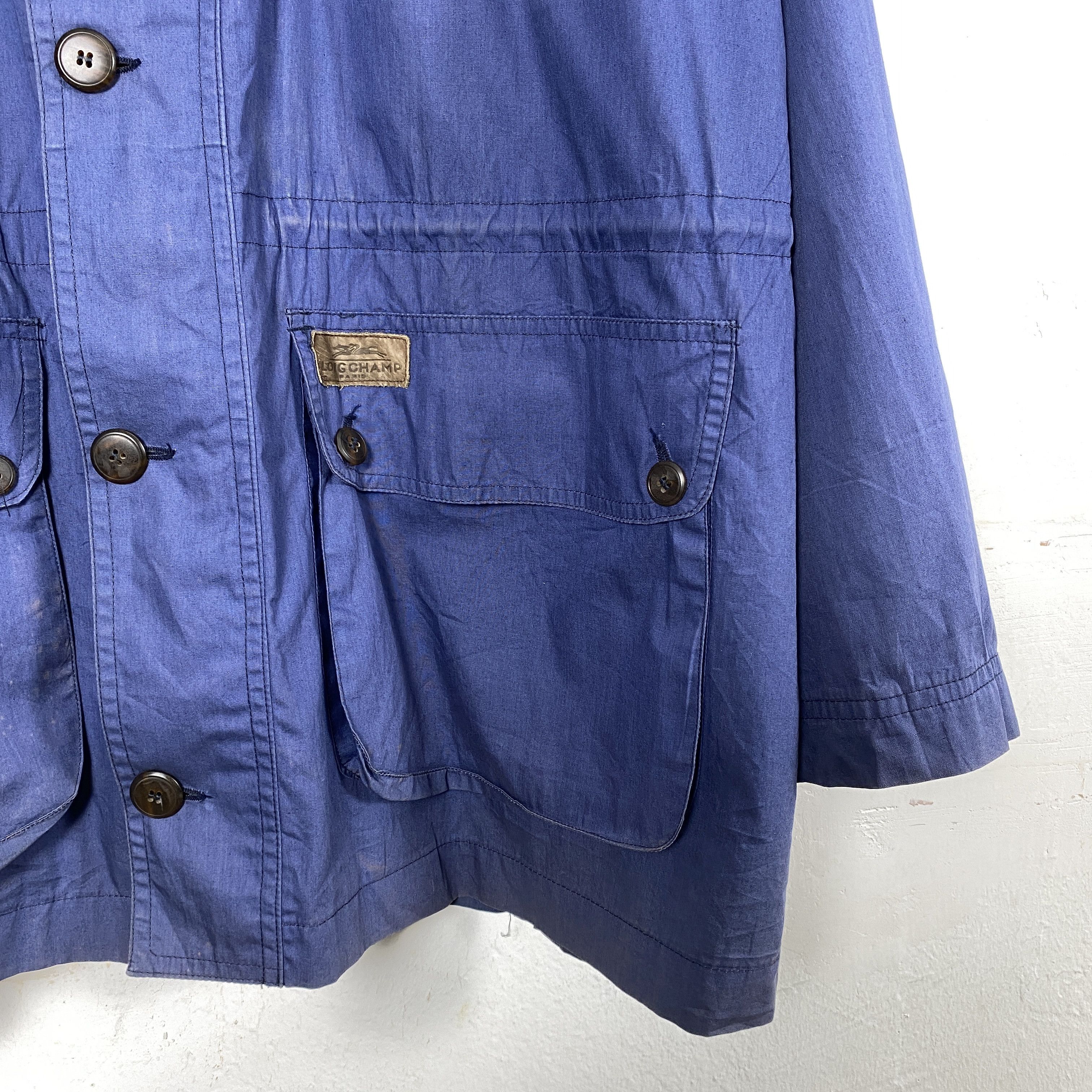 Longchamp Vintage Longchamp Paris Blue Jacket J0153 Size US XL / EU 56 / 4 - 4 Thumbnail