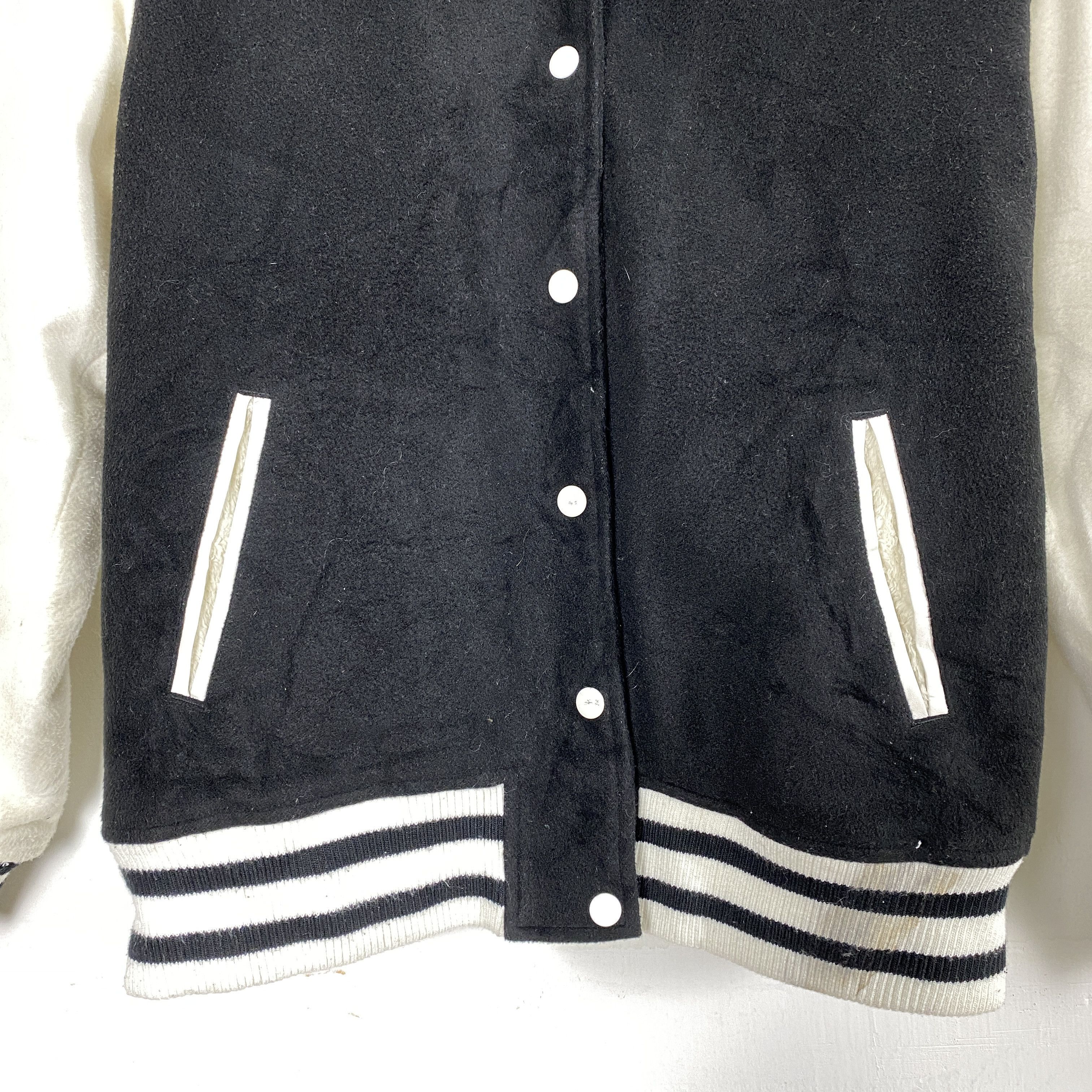 Japanese Brand Vintage Heather Wool Varsity Jacket Fleece Lined J0154 Size US S / EU 44-46 / 1 - 5 Thumbnail