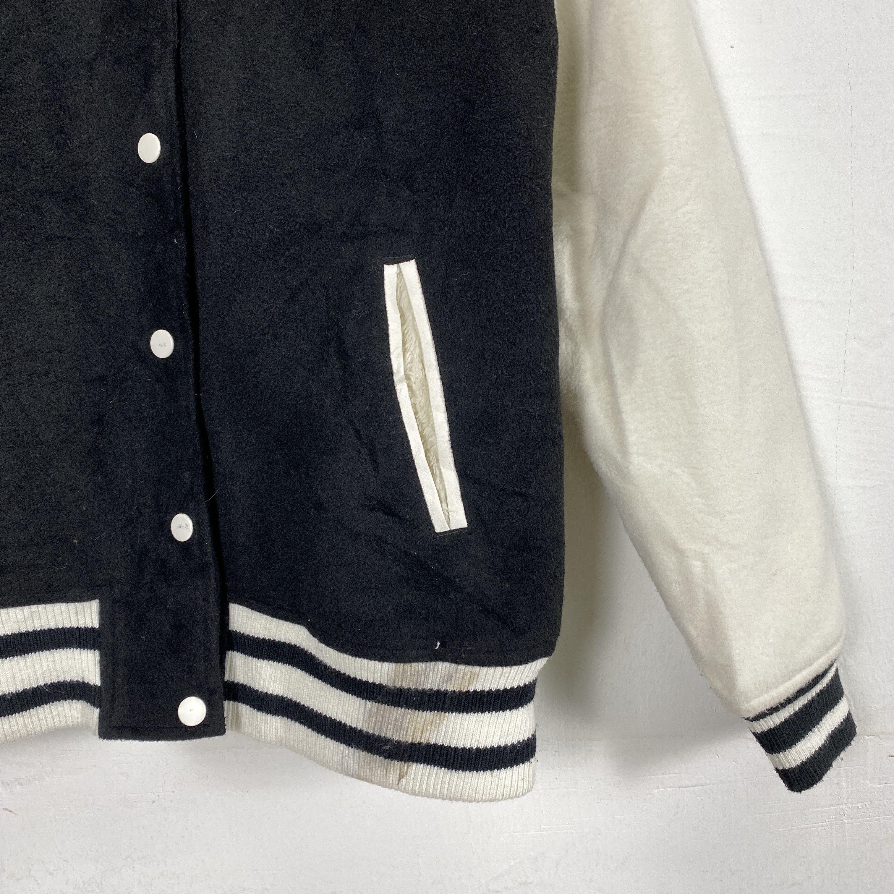 Japanese Brand Vintage Heather Wool Varsity Jacket Fleece Lined J0154 Size US S / EU 44-46 / 1 - 4 Thumbnail