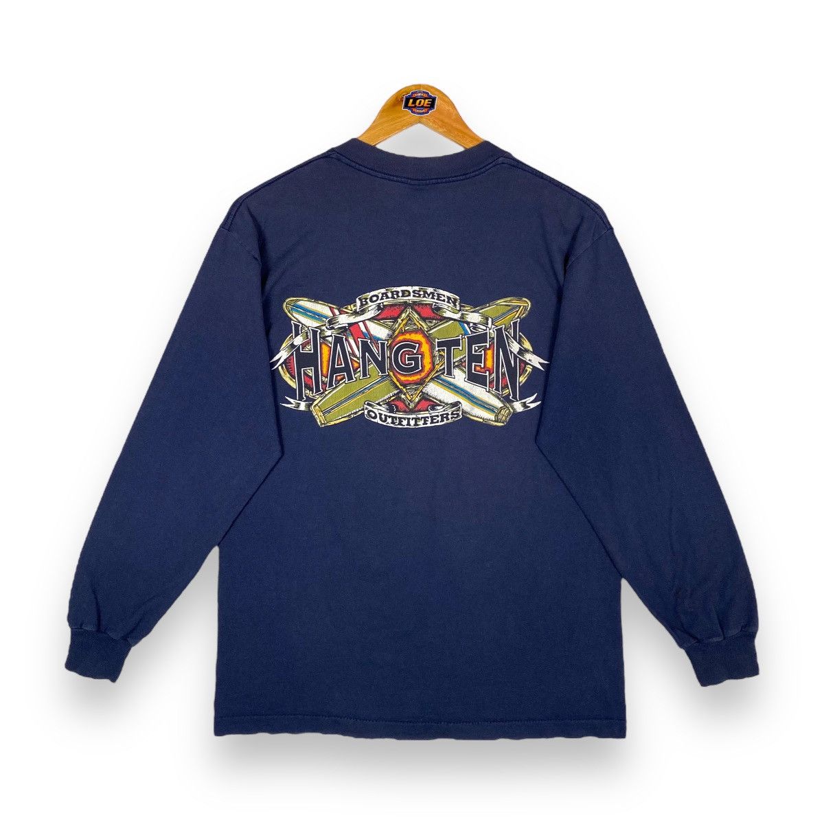 Hang Ten × Vintage VINTAGE 80's HANG TEN BOARDSMEN OUTFITTERS SURFING TEE Size US M / EU 48-50 / 2 - 1 Thumbnail