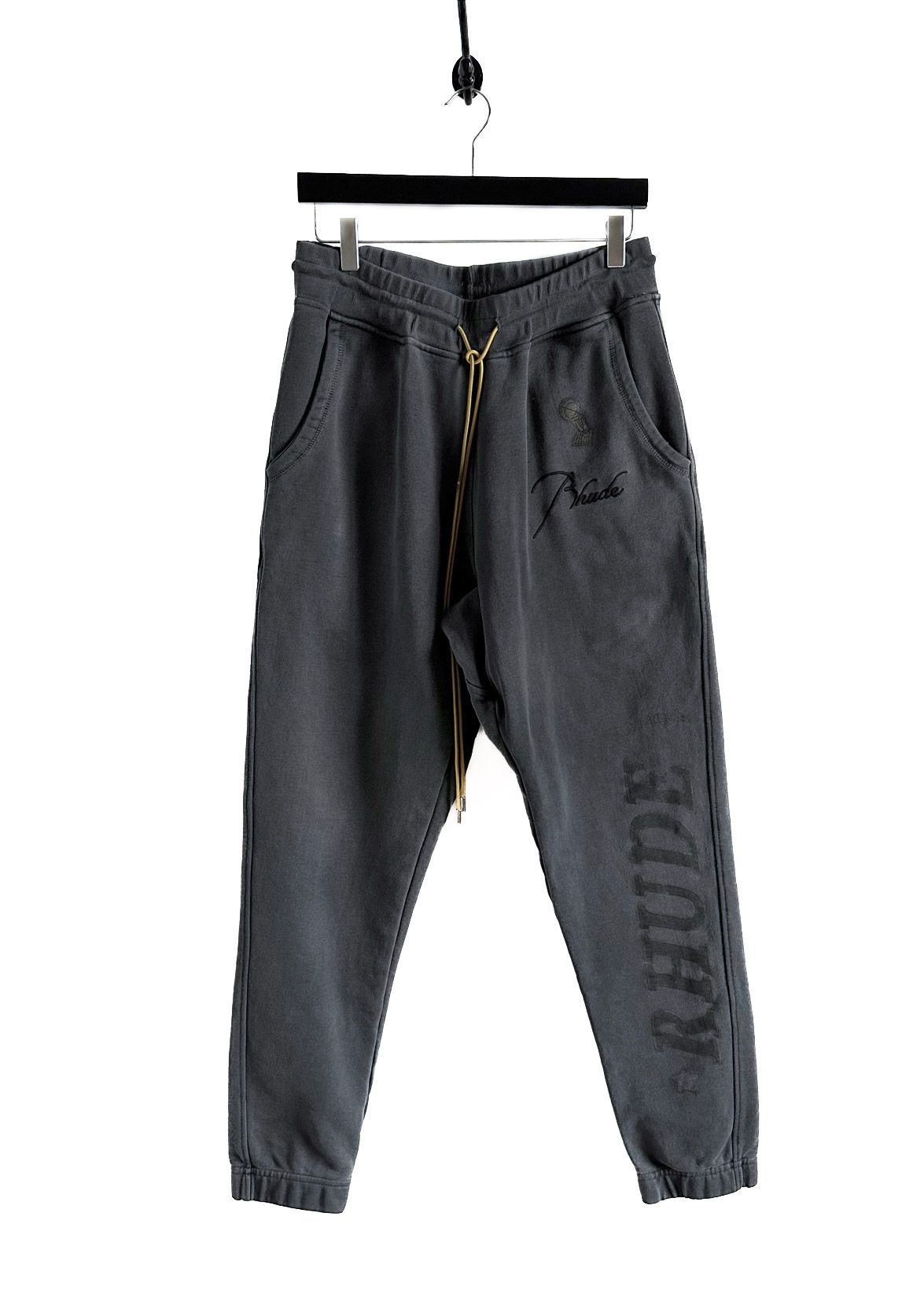 Pre-owned Rhude Dark Grey Logo Lounge Sweatpants