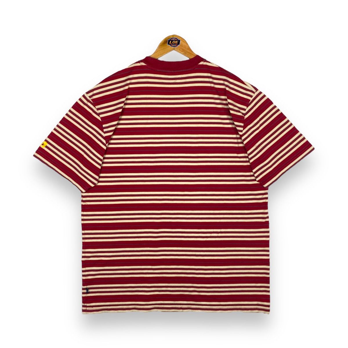 Hang Ten × Vintage Vintage 90's HANG TEN Surfers Graphic Red Striped Surf Tee Size US XL / EU 56 / 4 - 7 Thumbnail