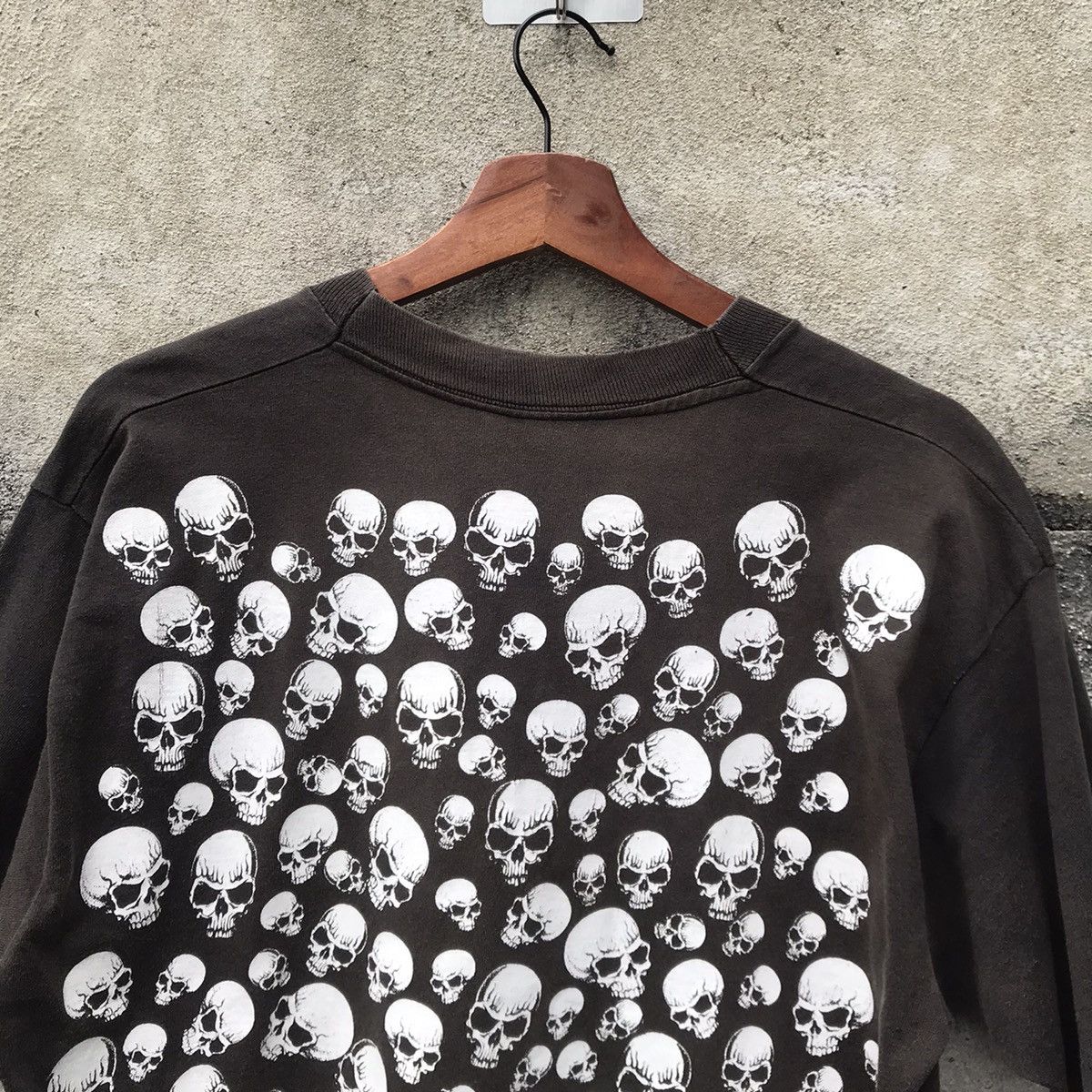 Vintage Vintage 1992 Fashion victim Skullprint mirror black faded Size US L / EU 52-54 / 3 - 10 Thumbnail