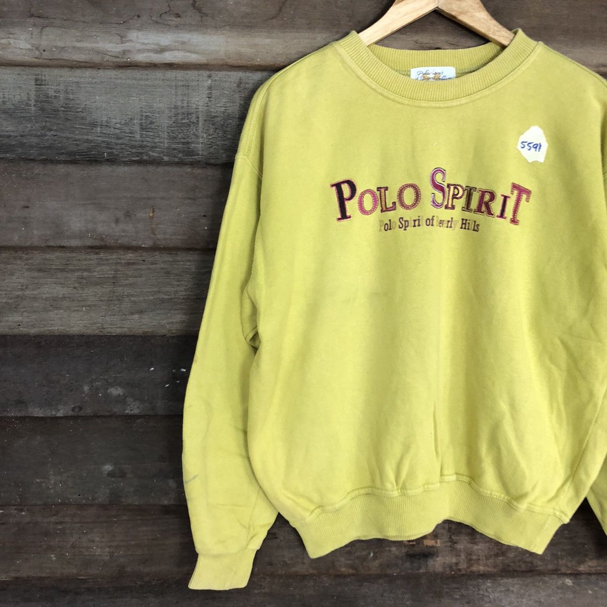 Beverly Hills Polo Club × Vintage Polo Spirit Beverly Hills Yellow Sweatshirt #5591 Size US M / EU 48-50 / 2 - 7 Thumbnail