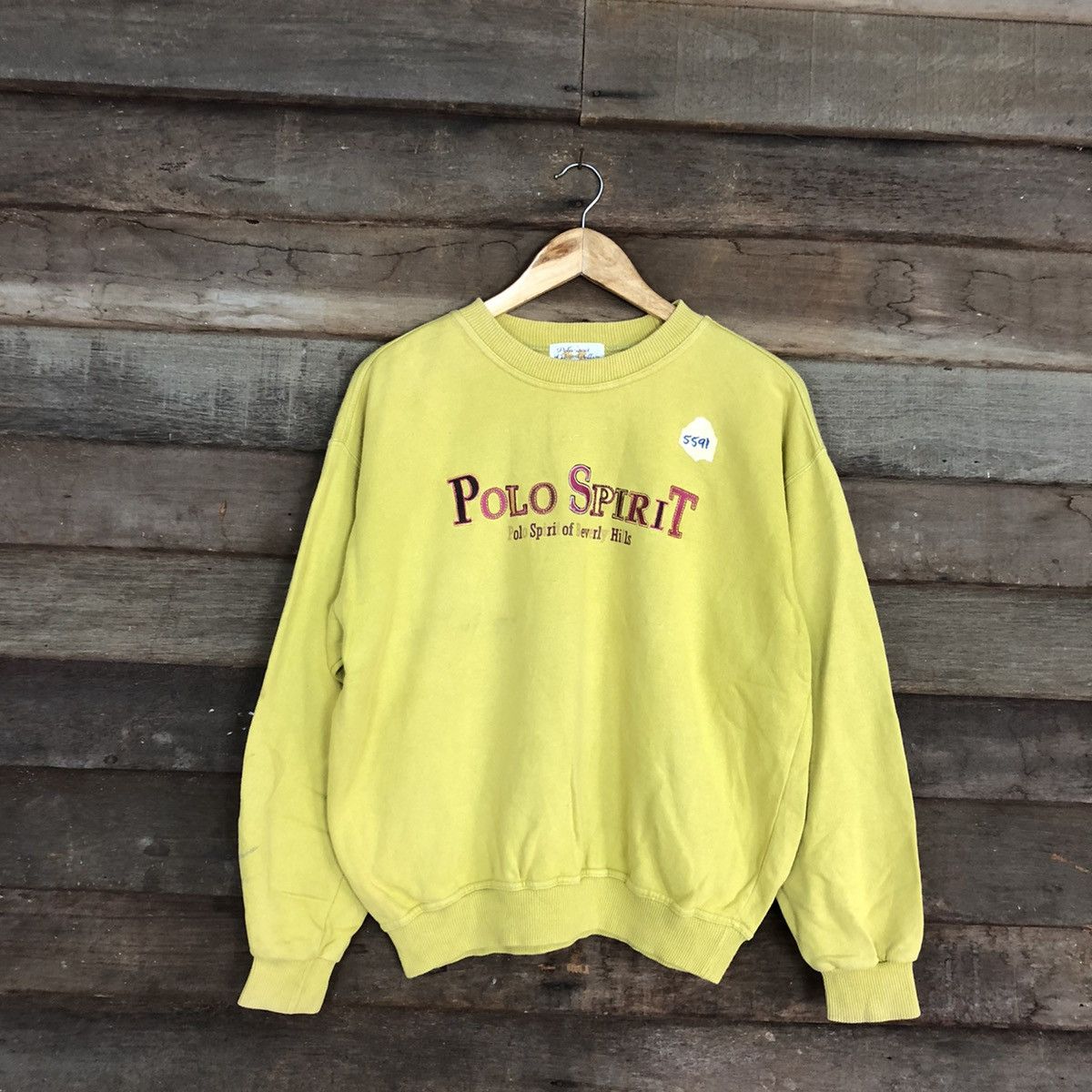 Beverly Hills Polo Club × Vintage Polo Spirit Beverly Hills Yellow Sweatshirt #5591 Size US M / EU 48-50 / 2 - 3 Thumbnail