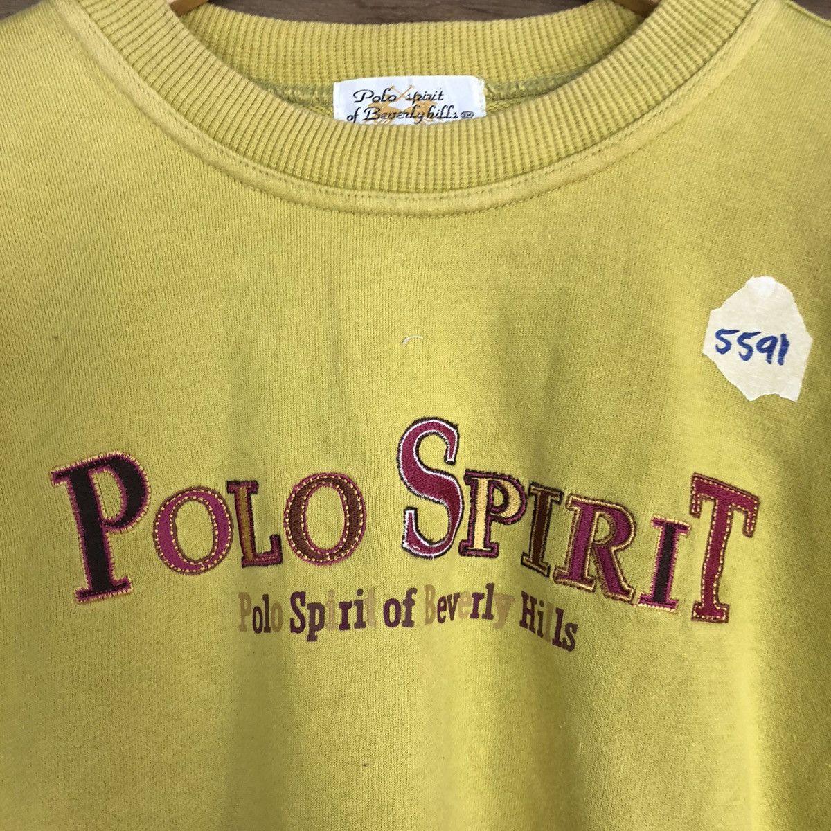 Beverly Hills Polo Club × Vintage Polo Spirit Beverly Hills Yellow Sweatshirt #5591 Size US M / EU 48-50 / 2 - 12 Thumbnail