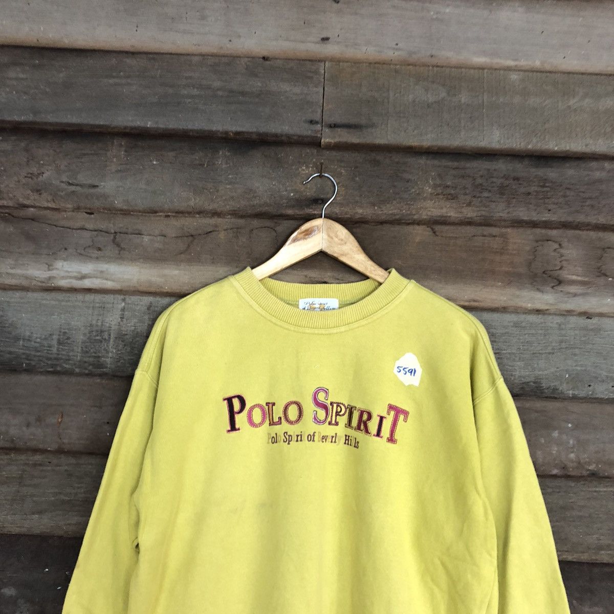 Beverly Hills Polo Club × Vintage Polo Spirit Beverly Hills Yellow Sweatshirt #5591 Size US M / EU 48-50 / 2 - 2 Thumbnail