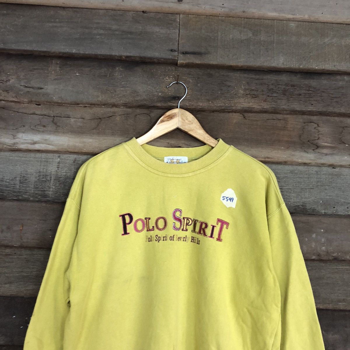 Beverly Hills Polo Club × Vintage Polo Spirit Beverly Hills Yellow Sweatshirt #5591 Size US M / EU 48-50 / 2 - 9 Thumbnail