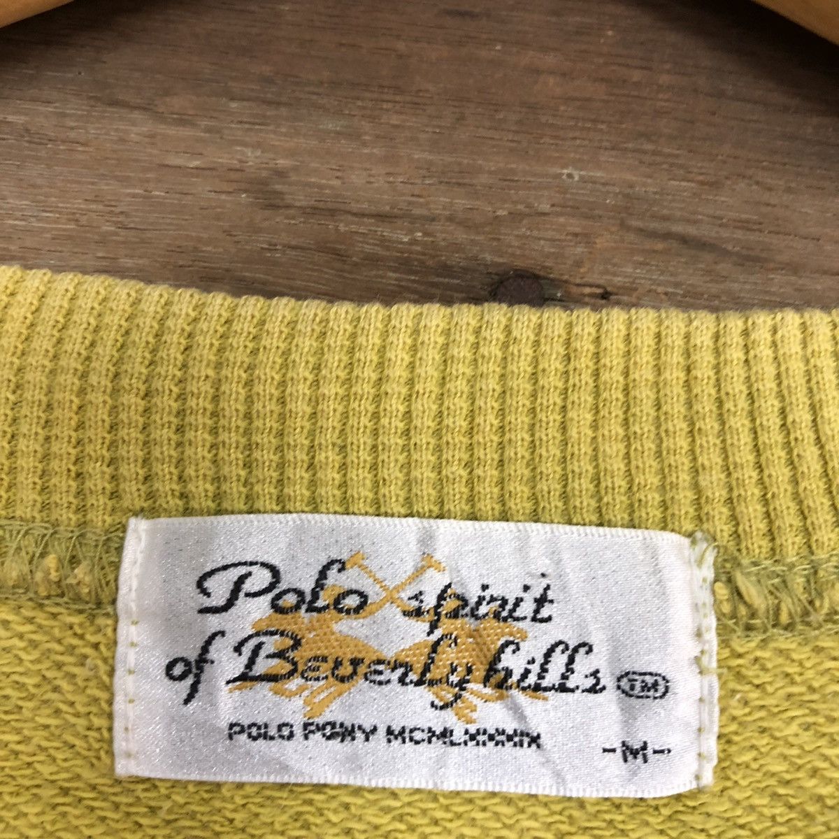 Beverly Hills Polo Club × Vintage Polo Spirit Beverly Hills Yellow Sweatshirt #5591 Size US M / EU 48-50 / 2 - 11 Thumbnail