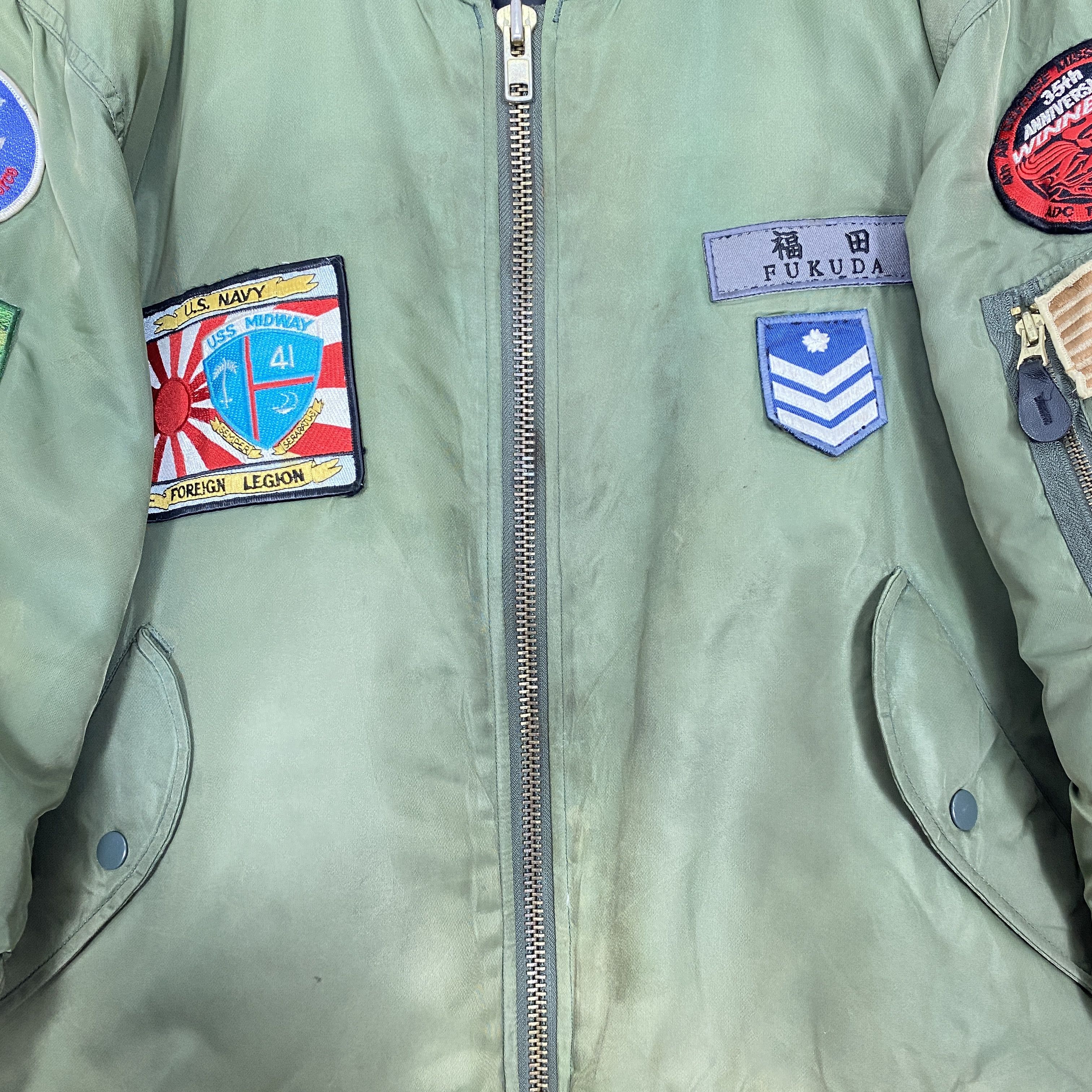 Vintage Vintage BAD BOY Patches Camp Lining Bombers Jacket J0243 Size US M / EU 48-50 / 2 - 11 Thumbnail