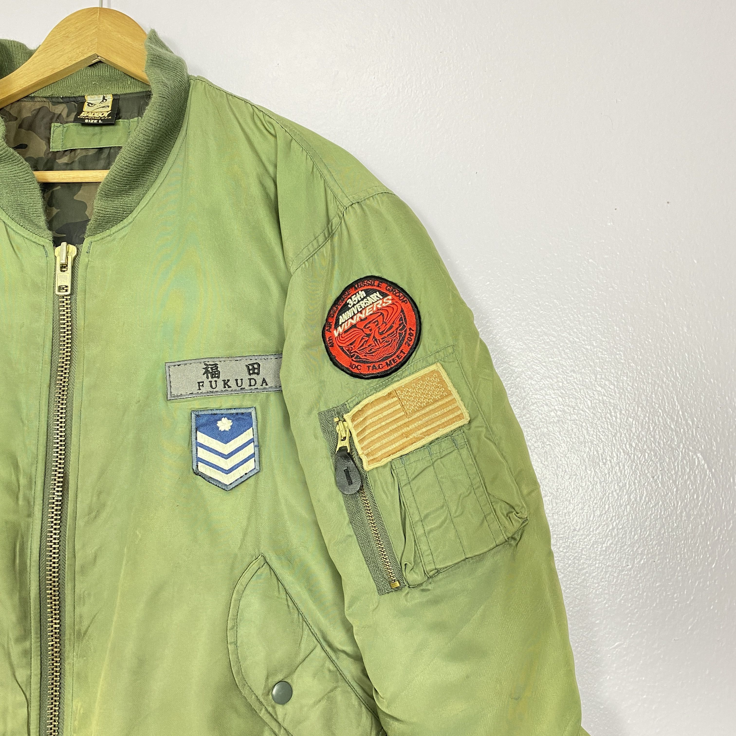 Vintage Vintage BAD BOY Patches Camp Lining Bombers Jacket J0243 Size US M / EU 48-50 / 2 - 6 Thumbnail