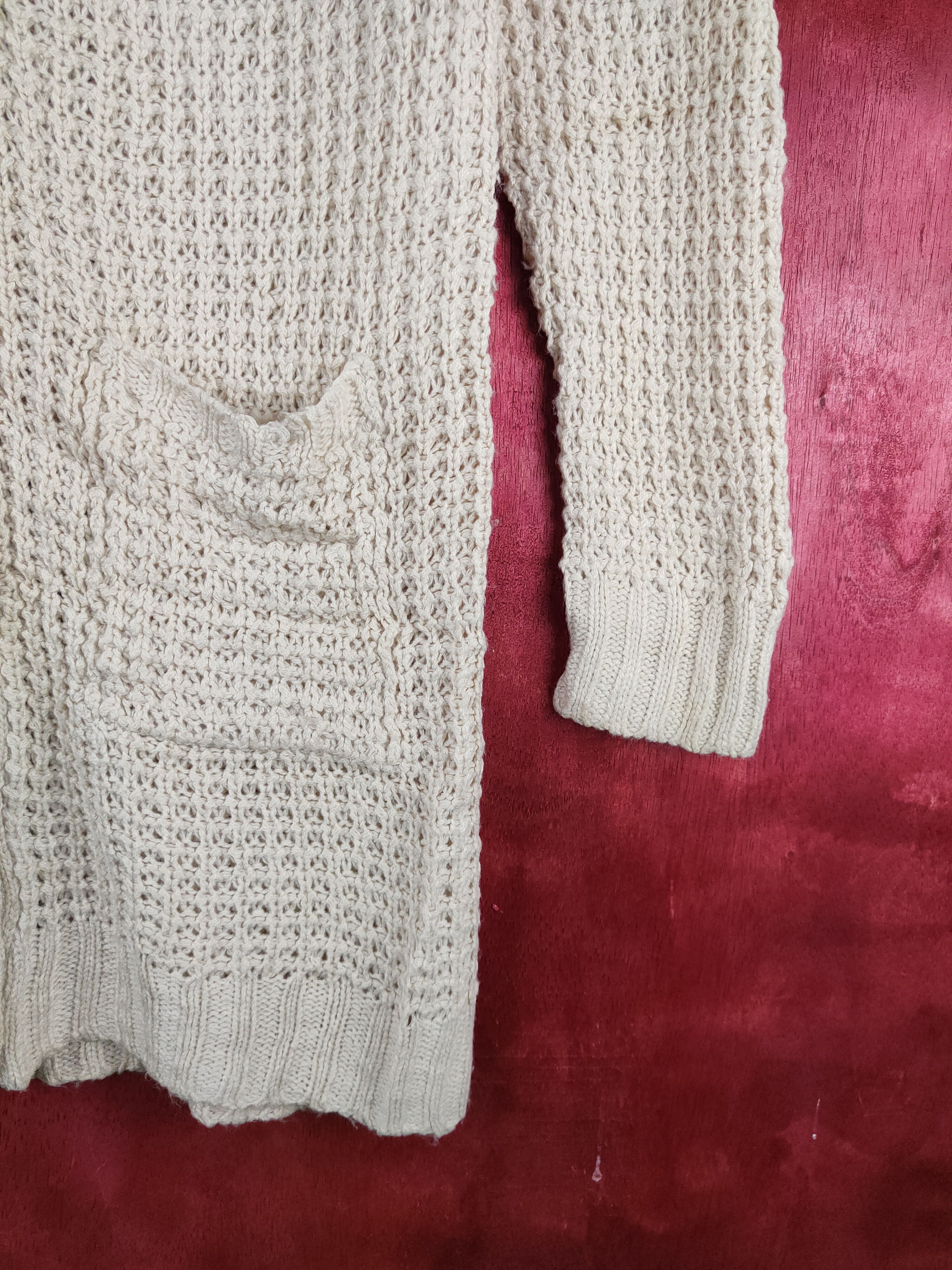 Homespun Knitwear × Japanese Brand Anap Light Brown cable aran isle Knitwear Cardigan #202B Size M / US 6-8 / IT 42-44 - 6 Thumbnail