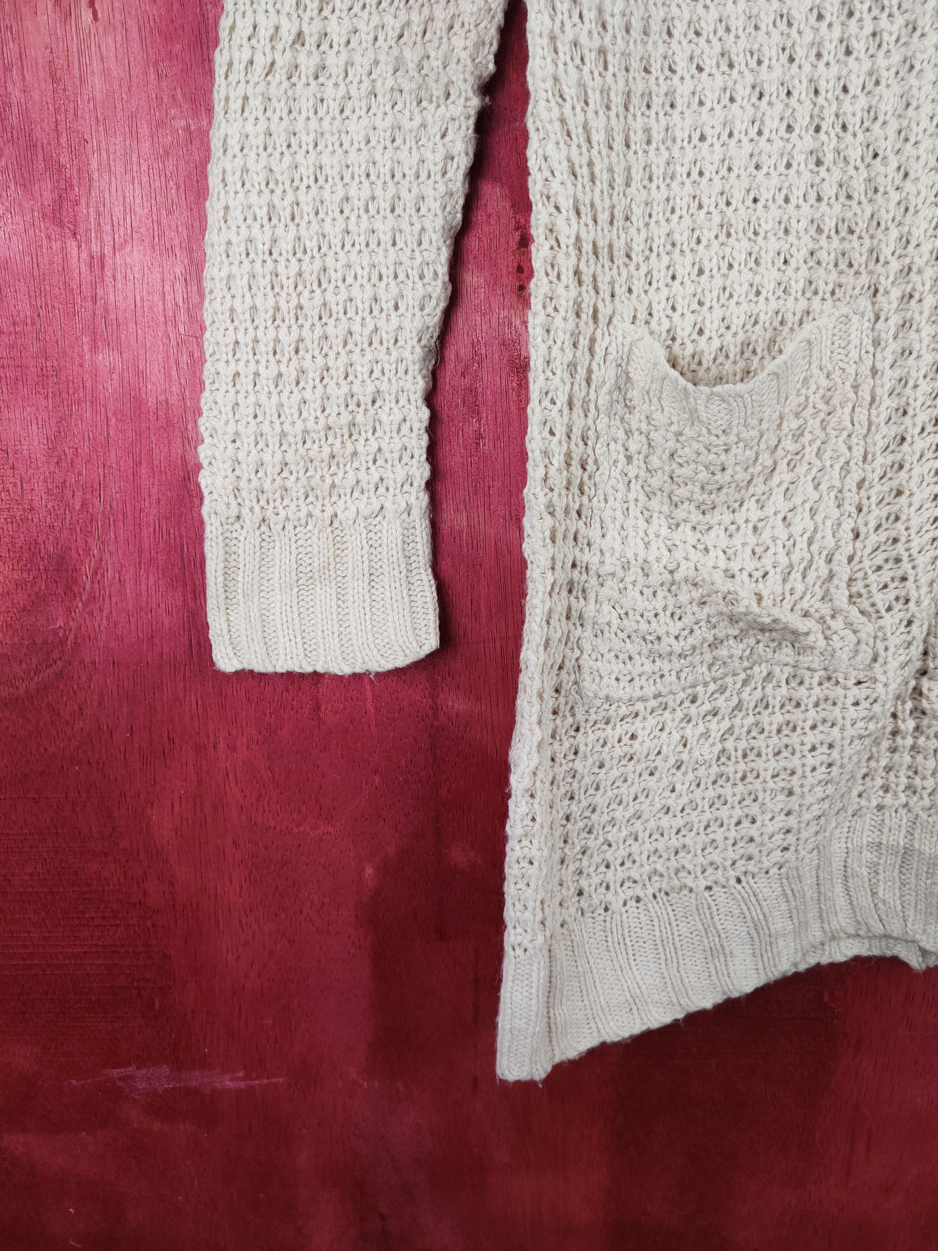 Homespun Knitwear × Japanese Brand Anap Light Brown cable aran isle Knitwear Cardigan #202B Size M / US 6-8 / IT 42-44 - 4 Thumbnail