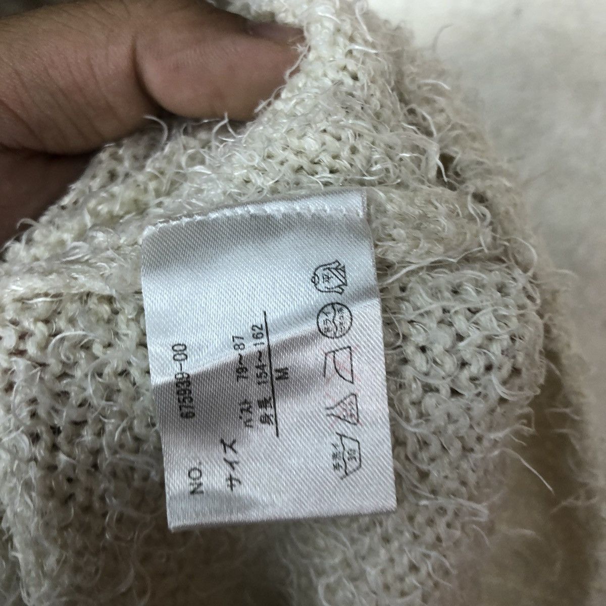 Homespun Knitwear D Olive Girl White Mohair Shag Shaggy Knitwear #c1175 Size M / US 6-8 / IT 42-44 - 12 Thumbnail