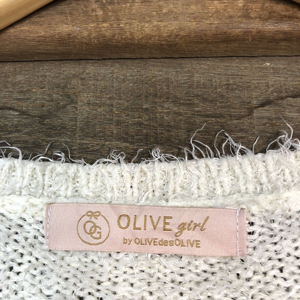 Homespun Knitwear D Olive Girl White Mohair Shag Shaggy Knitwear #c1175 Size M / US 6-8 / IT 42-44 - 10 Thumbnail