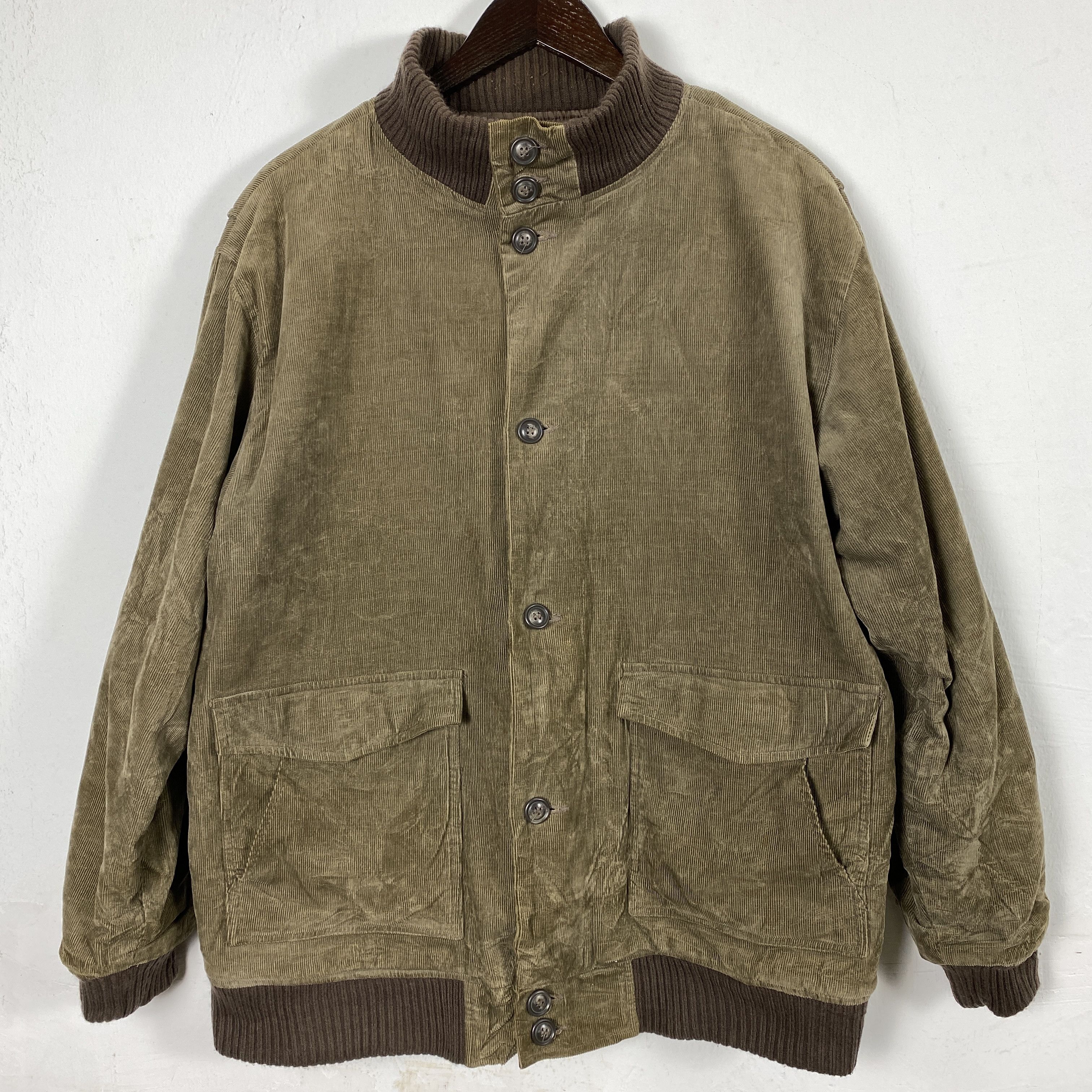 image of Vintage Woolrich Corduroy Quilted Lining Bomber Jacket in Brown, Men's (Size Large)