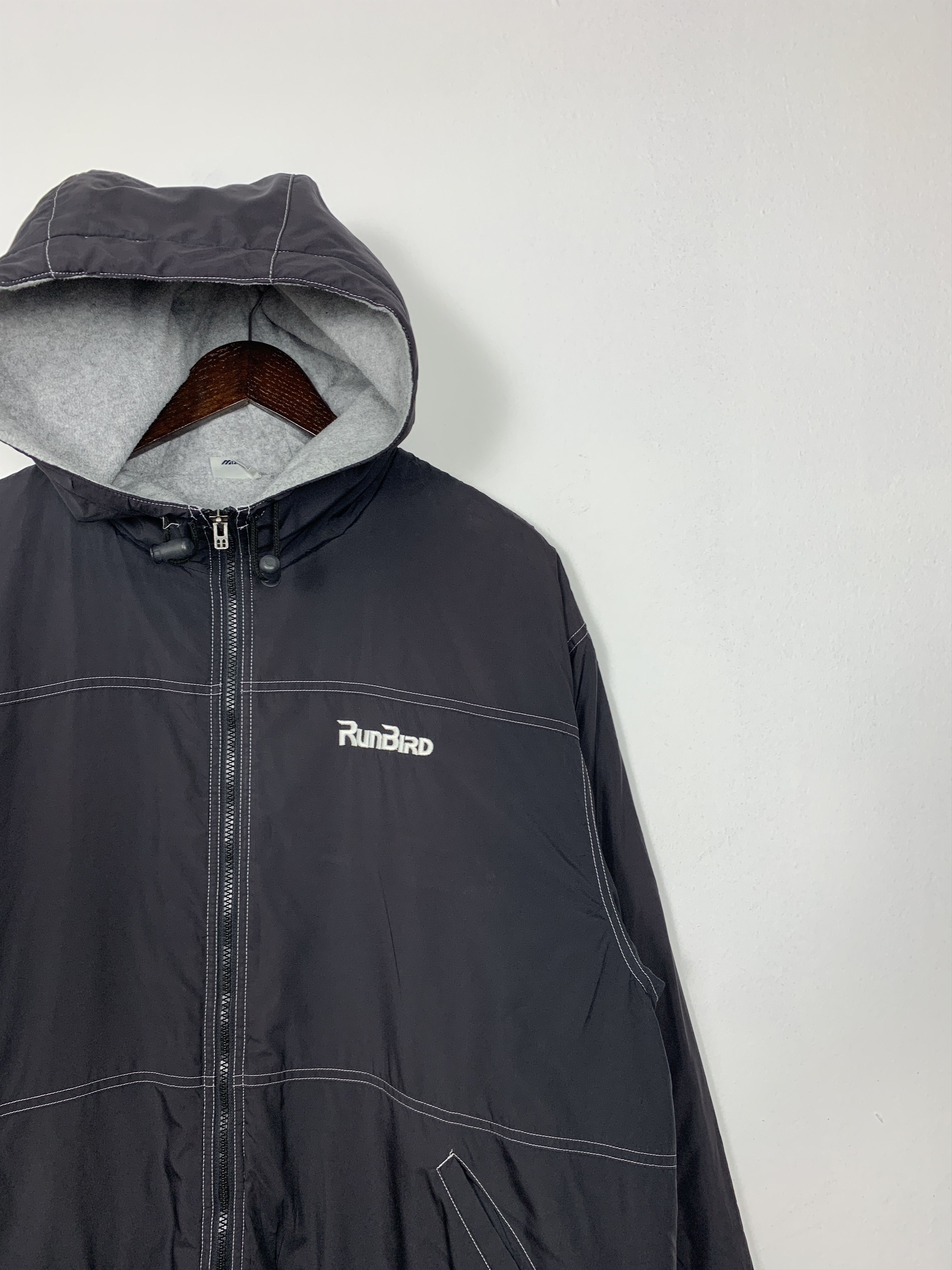 Japanese Brand Vintage Mizuno RunBird Fleece Lining Hoodie Jacket J1071 Size US L / EU 52-54 / 3 - 3 Thumbnail