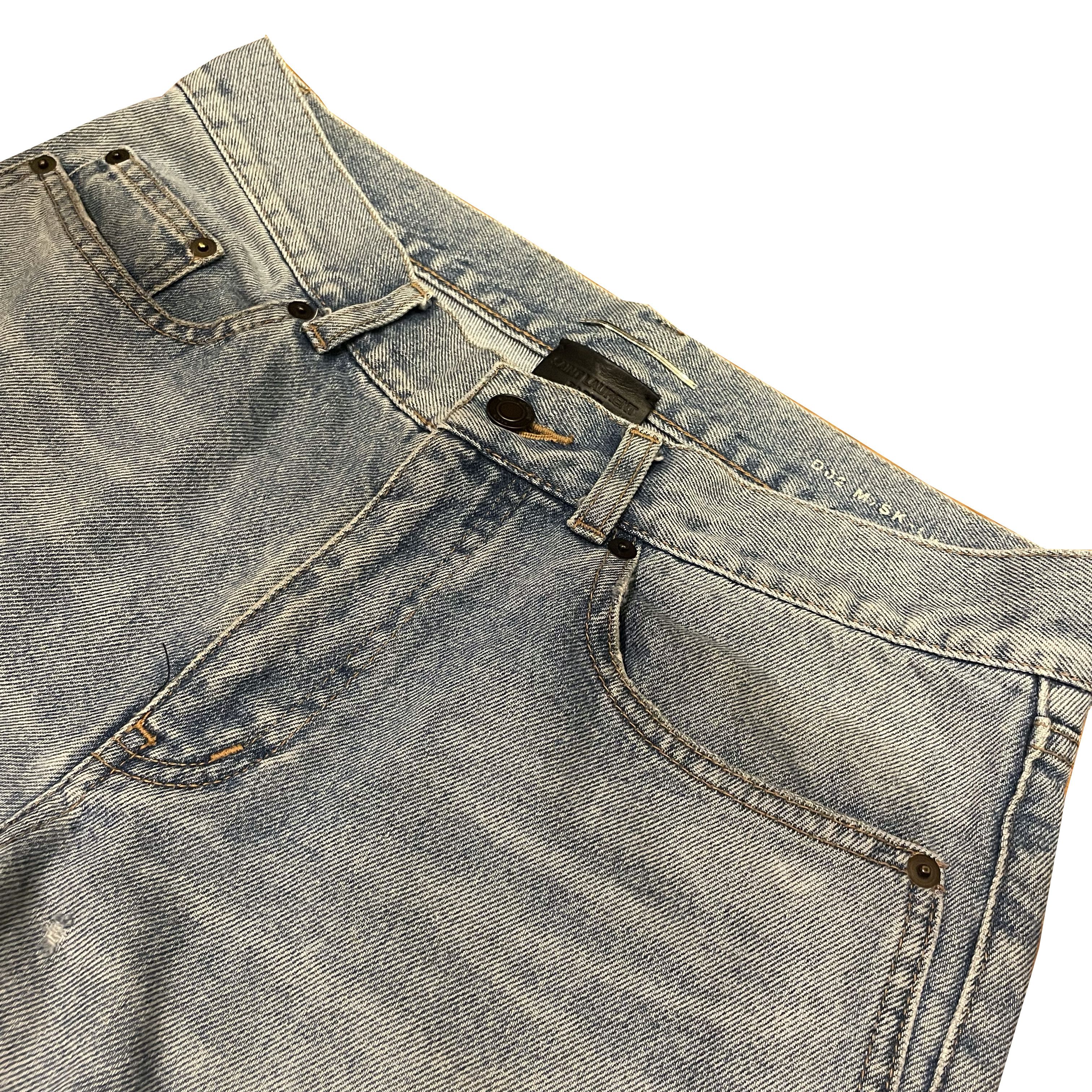 Saint Laurent Paris SAINT LAURENT PARIS D02 WASHED DENIM Size US 30 / EU 46 - 4 Thumbnail