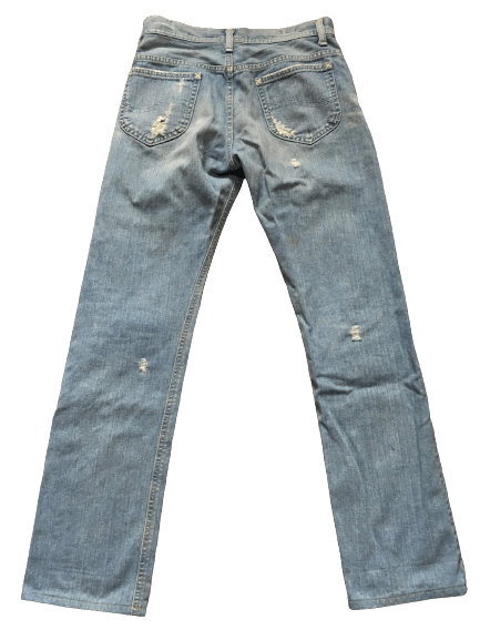 image of Distressed Denim x Lee Light Washed Lee Ripped Denim in Blue, Men's (Size 28)
