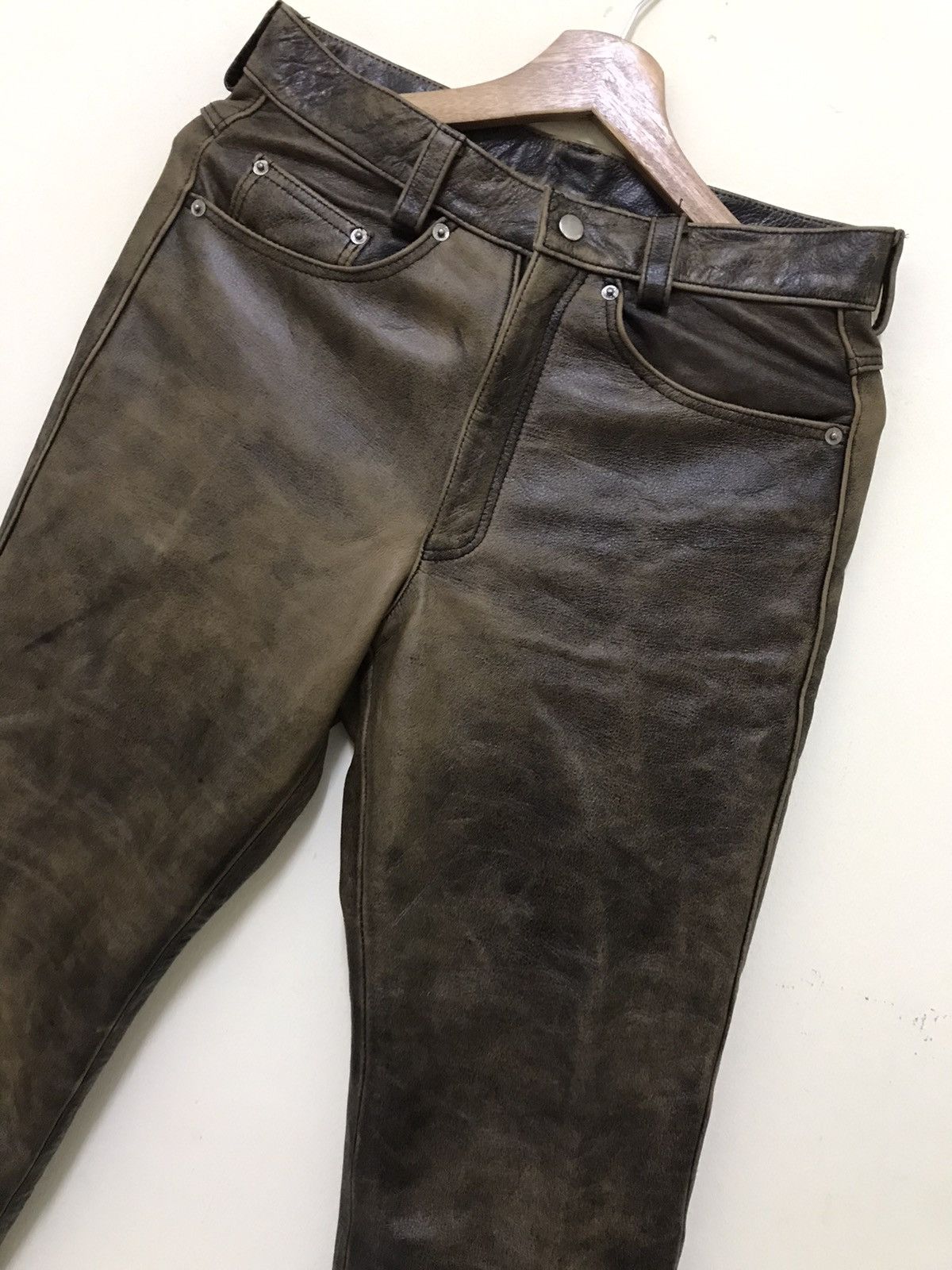 Genuine Leather × Japanese Brand Vintage Japanese Paco Leather Pants Size US 30 / EU 46 - 6 Thumbnail