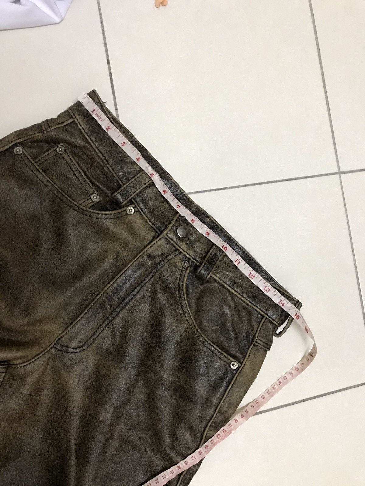 Genuine Leather × Japanese Brand Vintage Japanese Paco Leather Pants Size US 30 / EU 46 - 9 Thumbnail