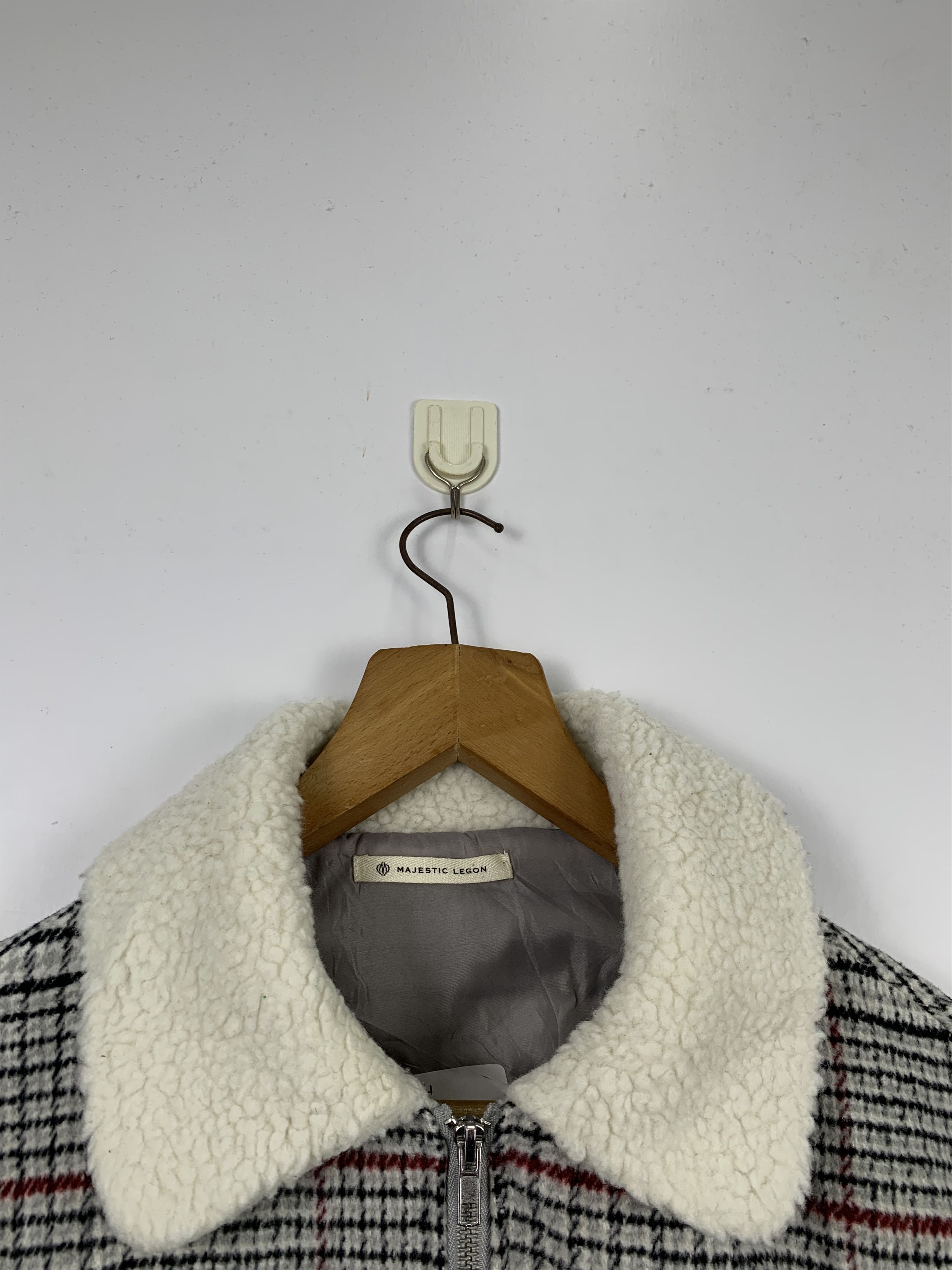 Majestic Vintage MAJESTIC LEGON Checkered Wool Bomber Jacket J0354 Size US L / EU 52-54 / 3 - 5 Thumbnail